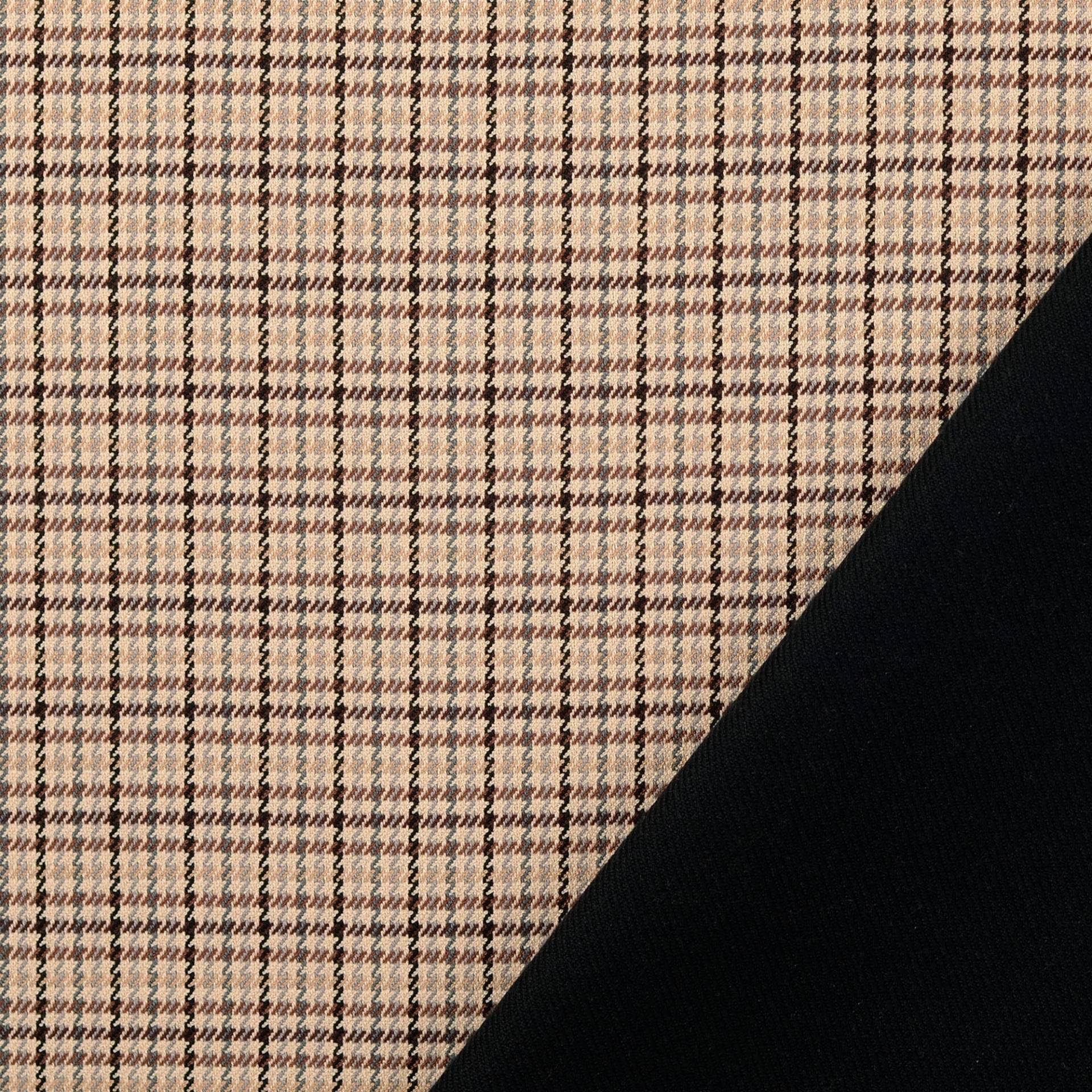 Mantelstoff Pied-de-poule, schwarz von Stoffe Hemmers