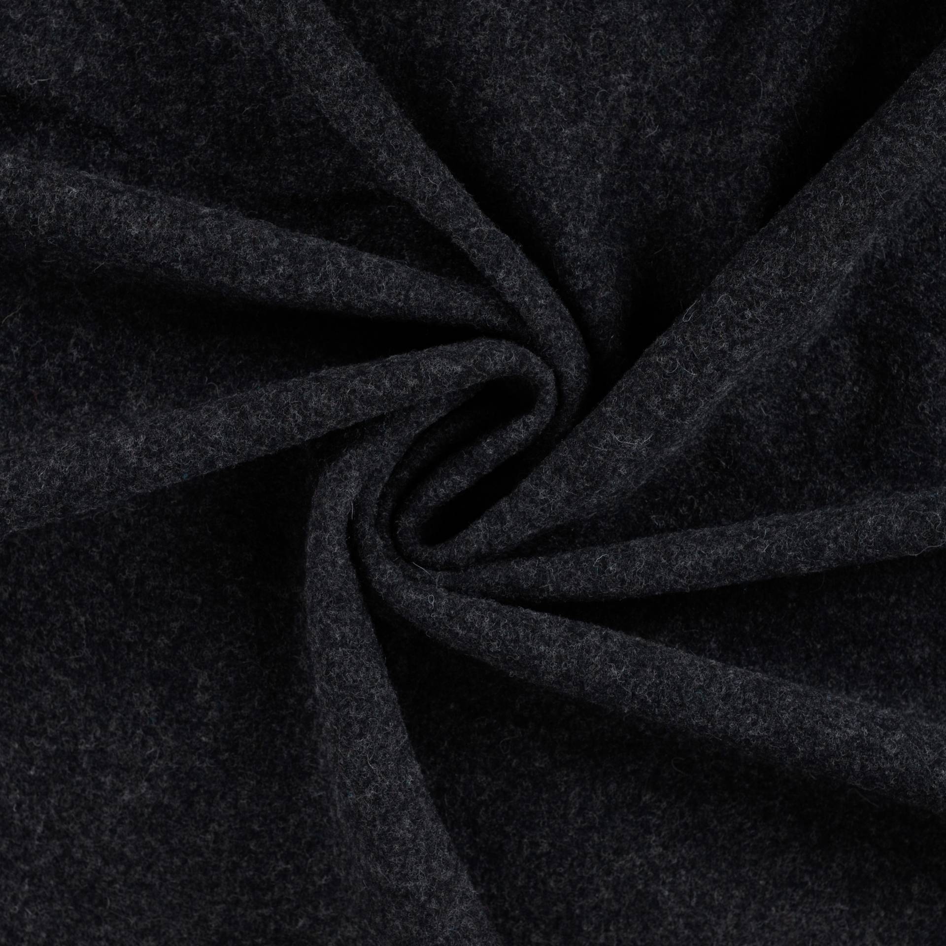 Merino Wollfleece, anthrazit Merino Wollfleece, anthrazit von Stoffe Hemmers