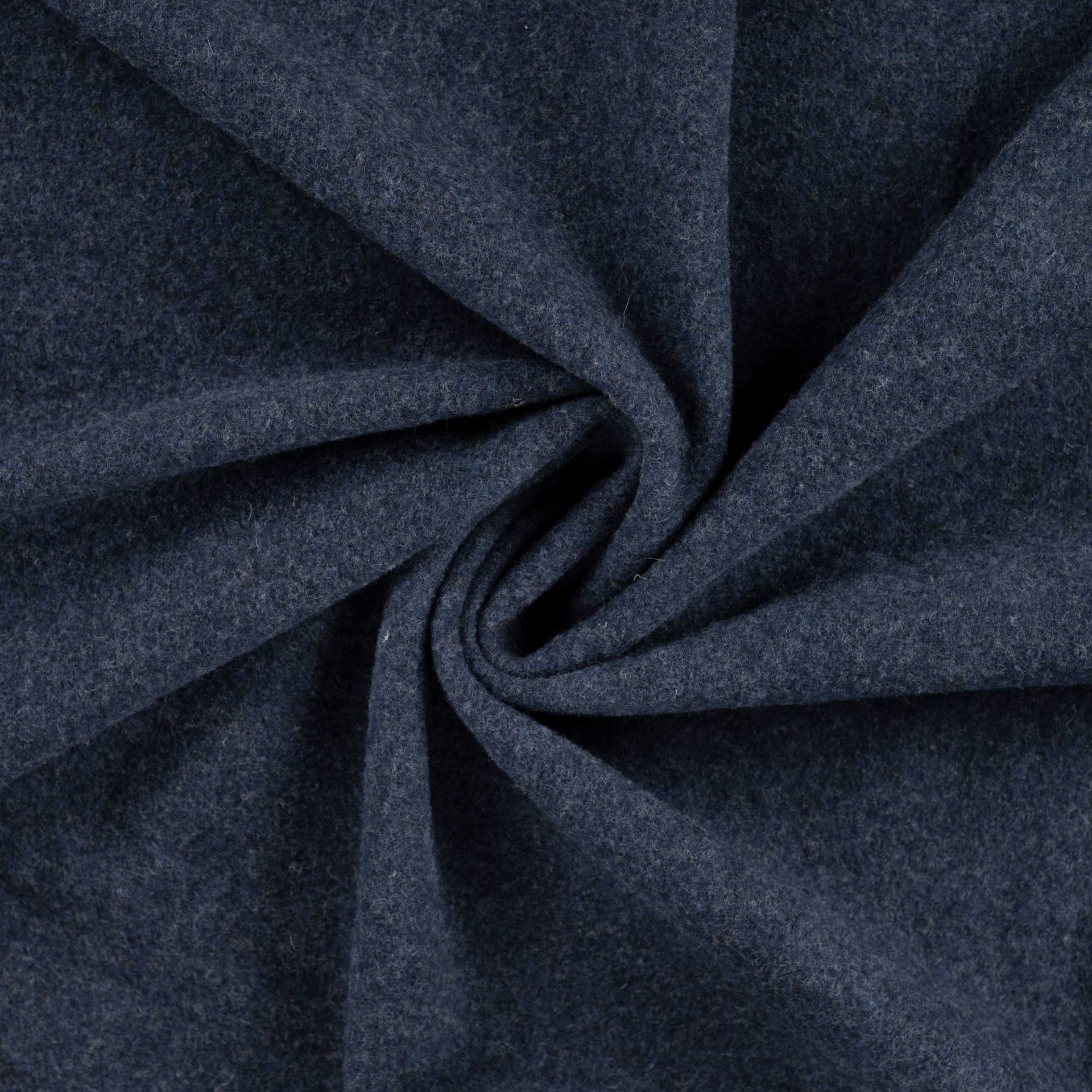 Merino Wollfleece, dunkelblau von Stoffe Hemmers