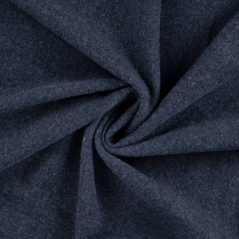 Merino Wollfleece, dunkelblau von Stoffe Hemmers