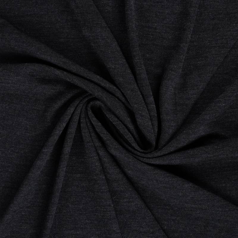 Merino Wolljersey, anthrazit Merino Wolljersey, anthrazit von Stoffe Hemmers