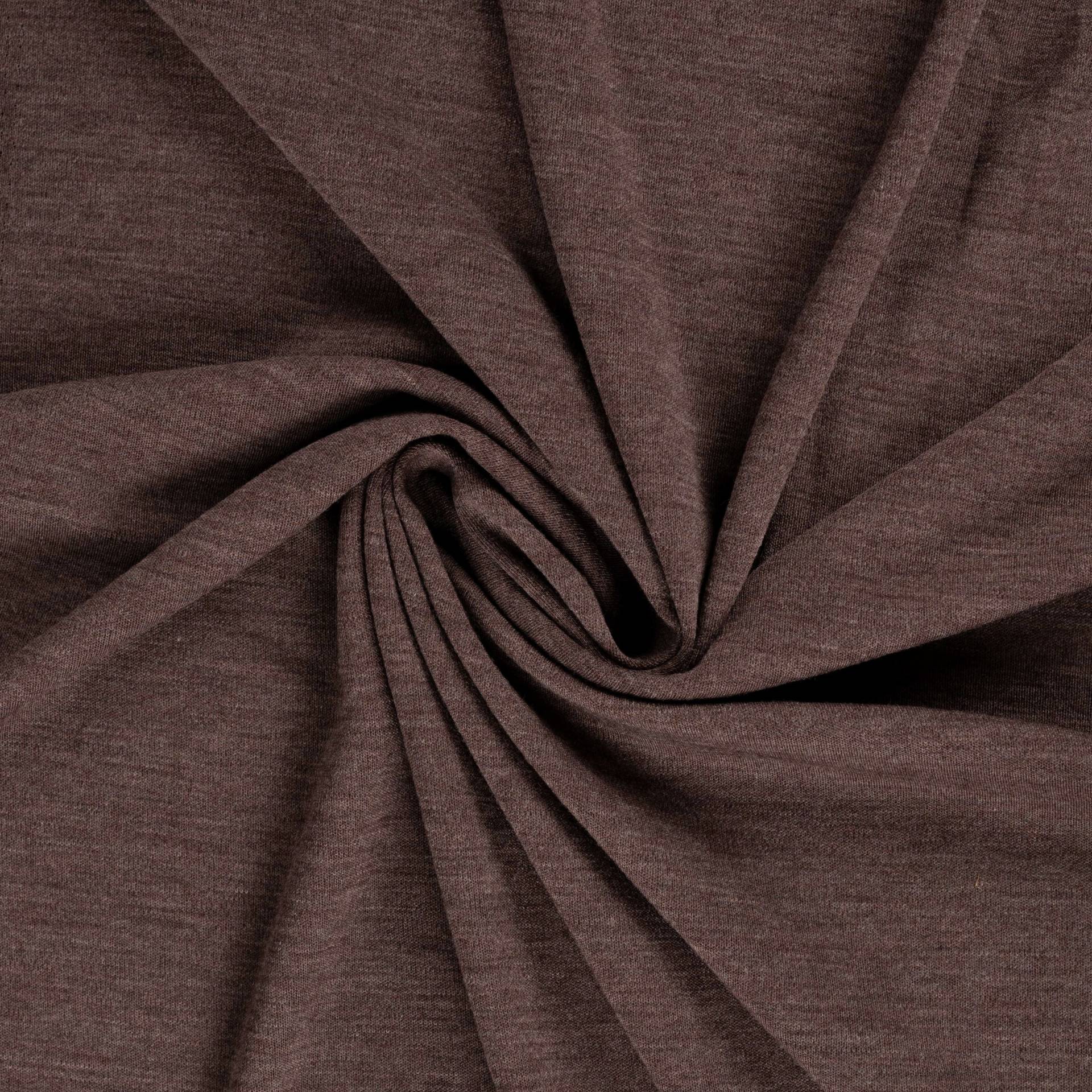 Merino Wolljersey, braun von Stoffe Hemmers