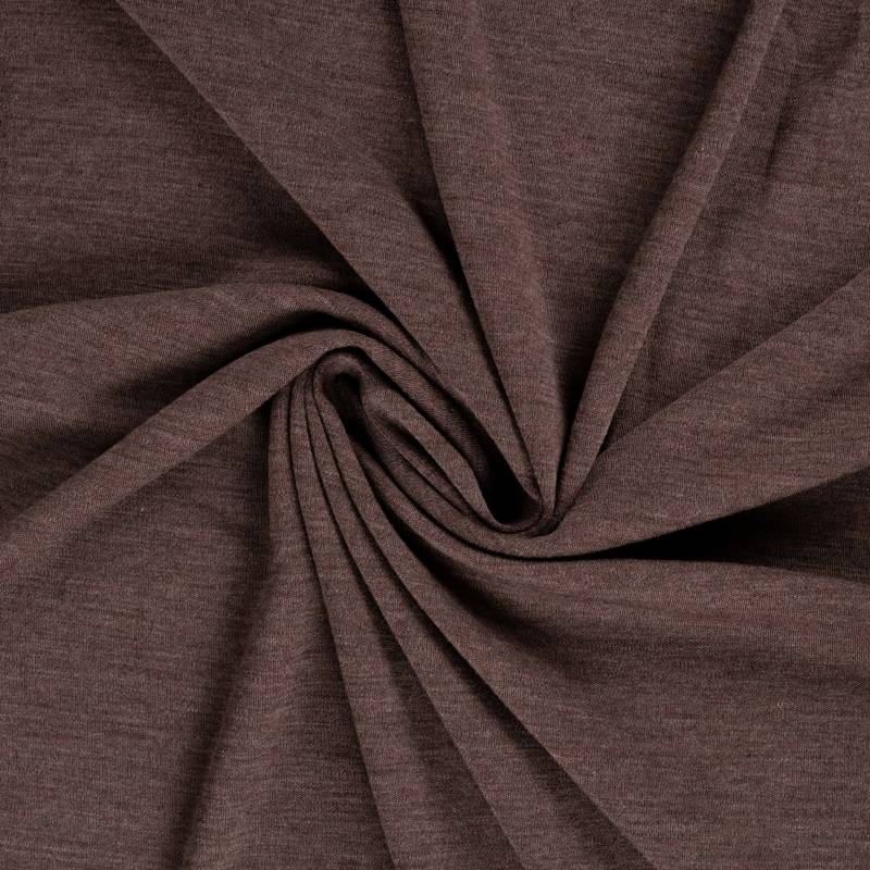 Merino Wolljersey, braun von Stoffe Hemmers
