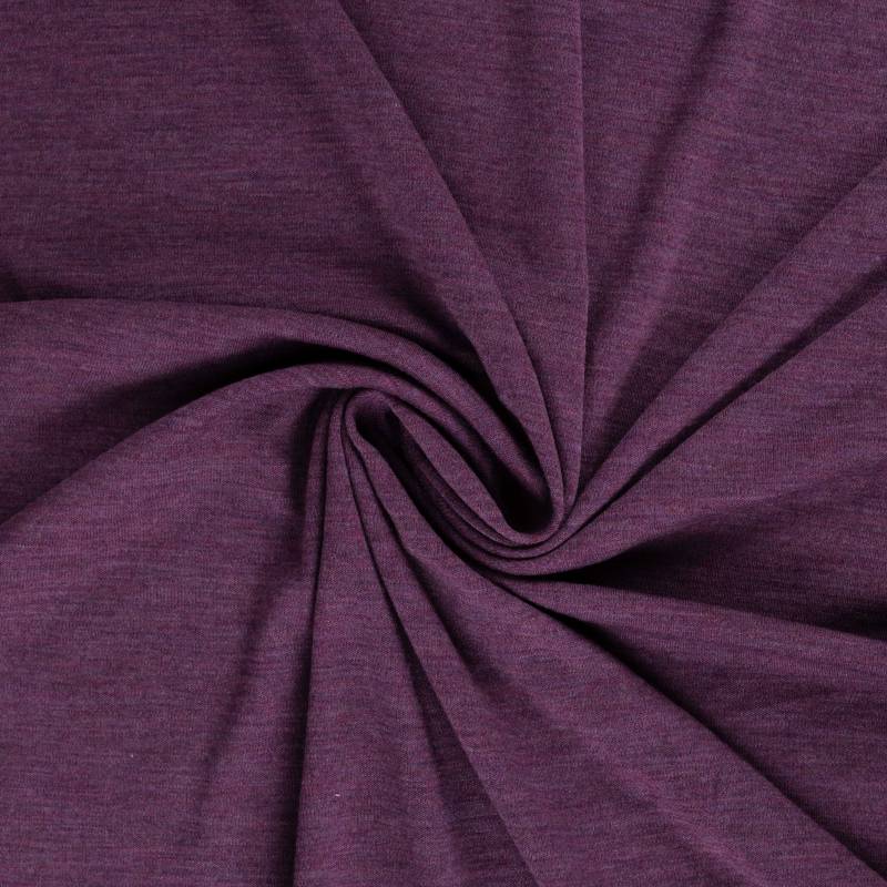 Merino Wolljersey, pflaume von Stoffe Hemmers