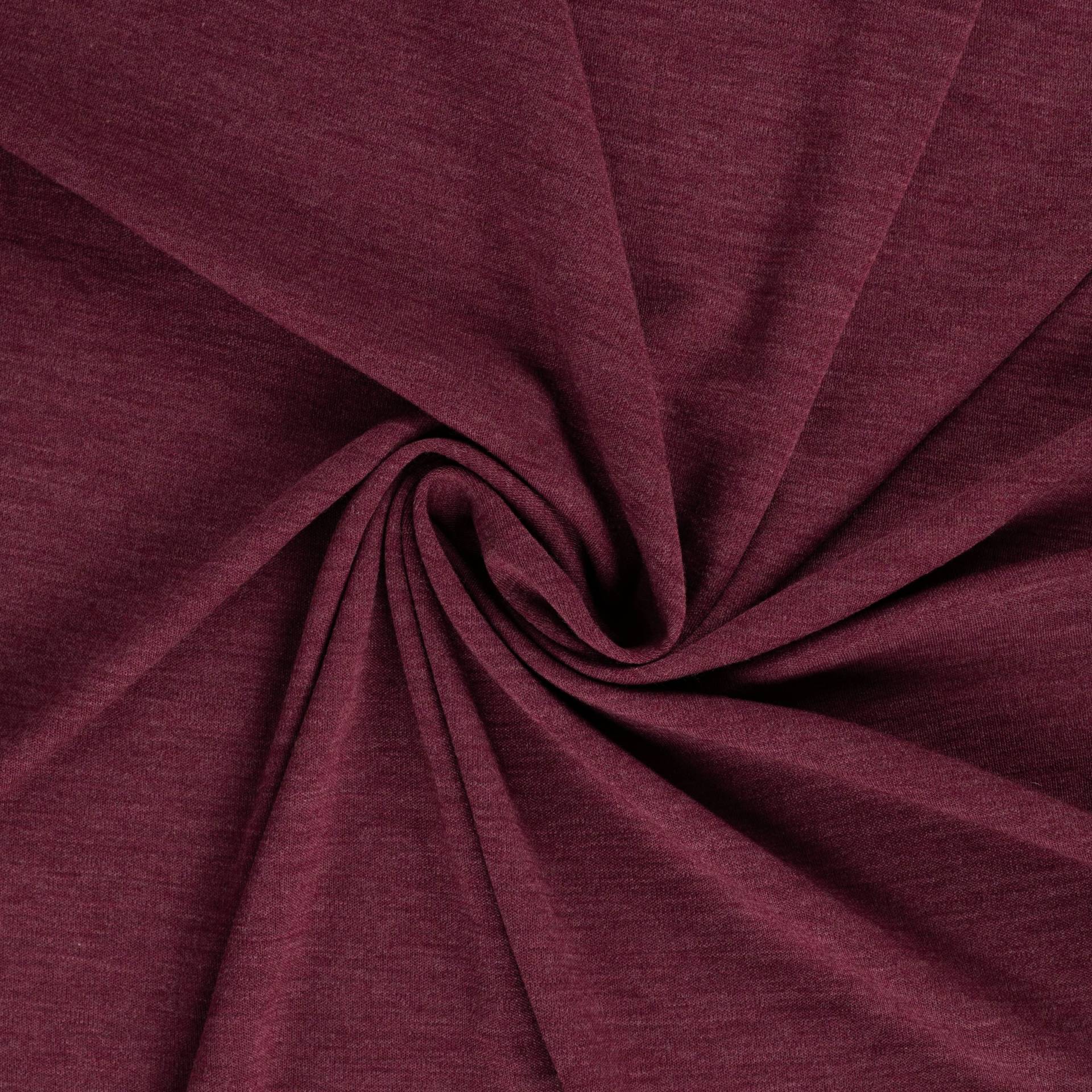 Merino Wolljersey, weinrot von Stoffe Hemmers