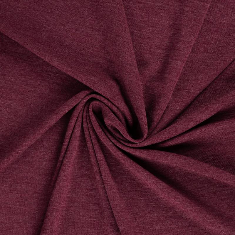 Merino Wolljersey, weinrot von Stoffe Hemmers