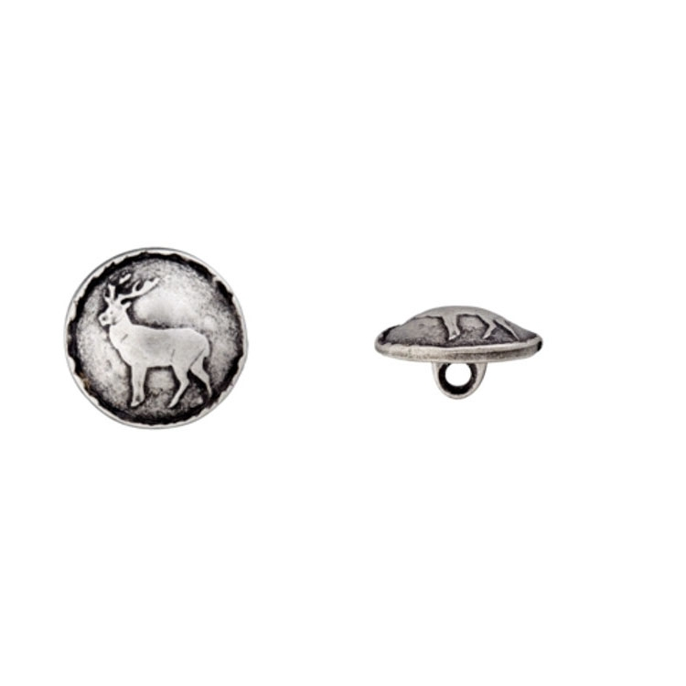 Metallösenknopf Hirsch, 15 mm Metallösenknopf Hirsch, 15 mm von Stoffe Hemmers