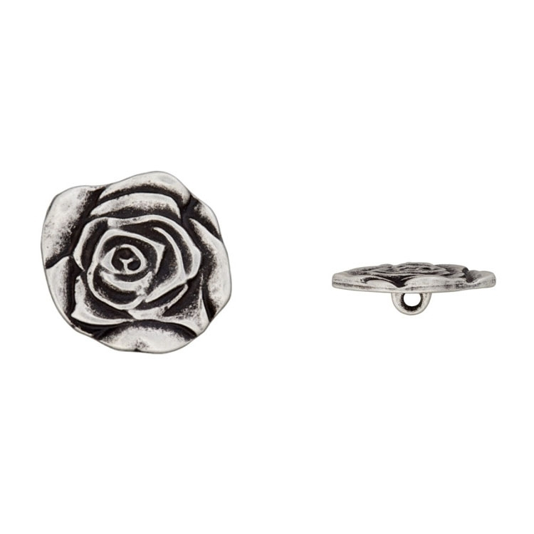 Metallösenknopf Rosen, 23 mm Metallösenknopf Rosen, 23 mm von Stoffe Hemmers