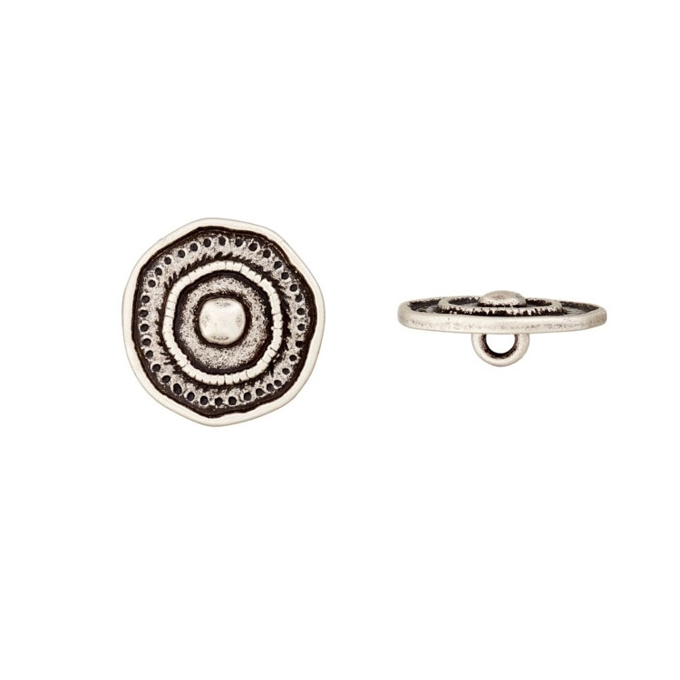 Metallösenknopf  rund, 20 mm, Kreise von Stoffe Hemmers