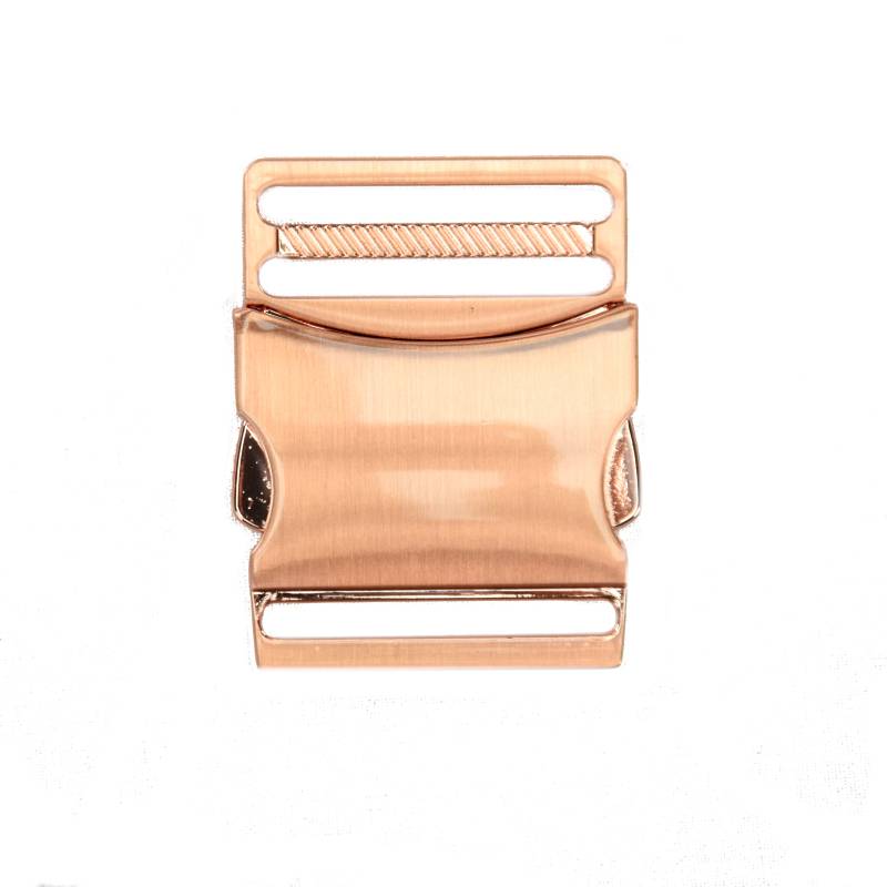Metallschliesse / Steckschnalle 40 mm, rosegold von Stoffe Hemmers