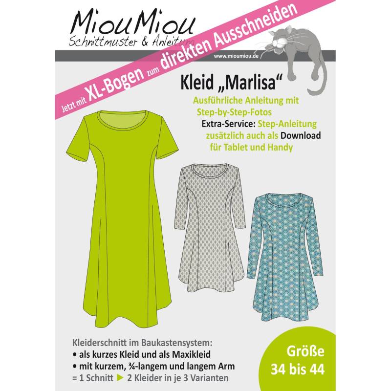 Miou Miou Kleid Marlisa, Papierschnittmuster von Stoffe Hemmers