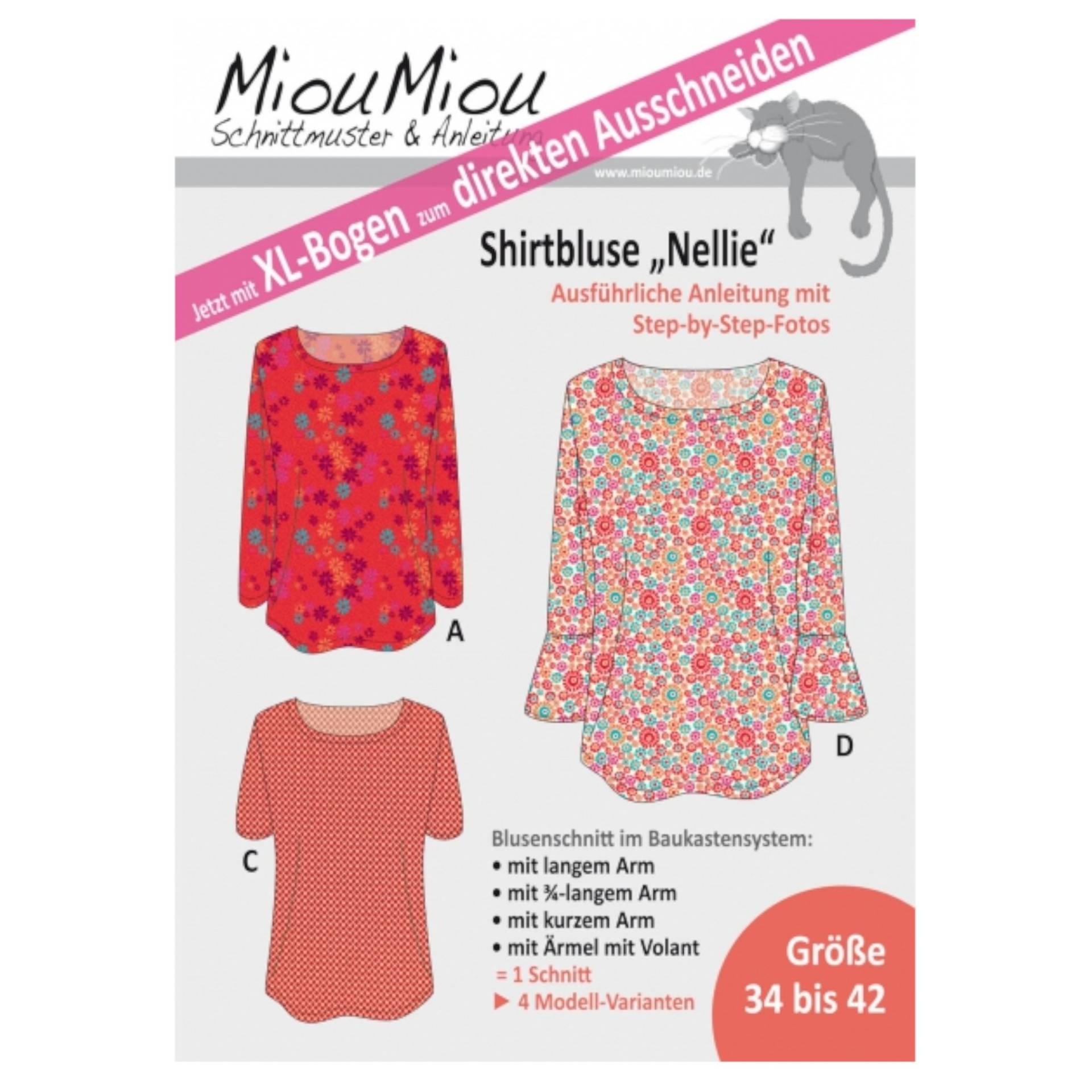 Miou Miou Shirtbluse Nellie, Papierschnittmuster von Stoffe Hemmers