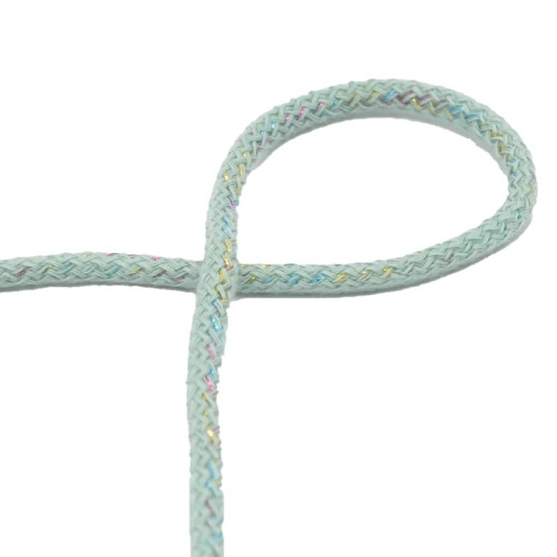 Multicolor Glitzerkordel 5mm, blassgrün von Stoffe Hemmers