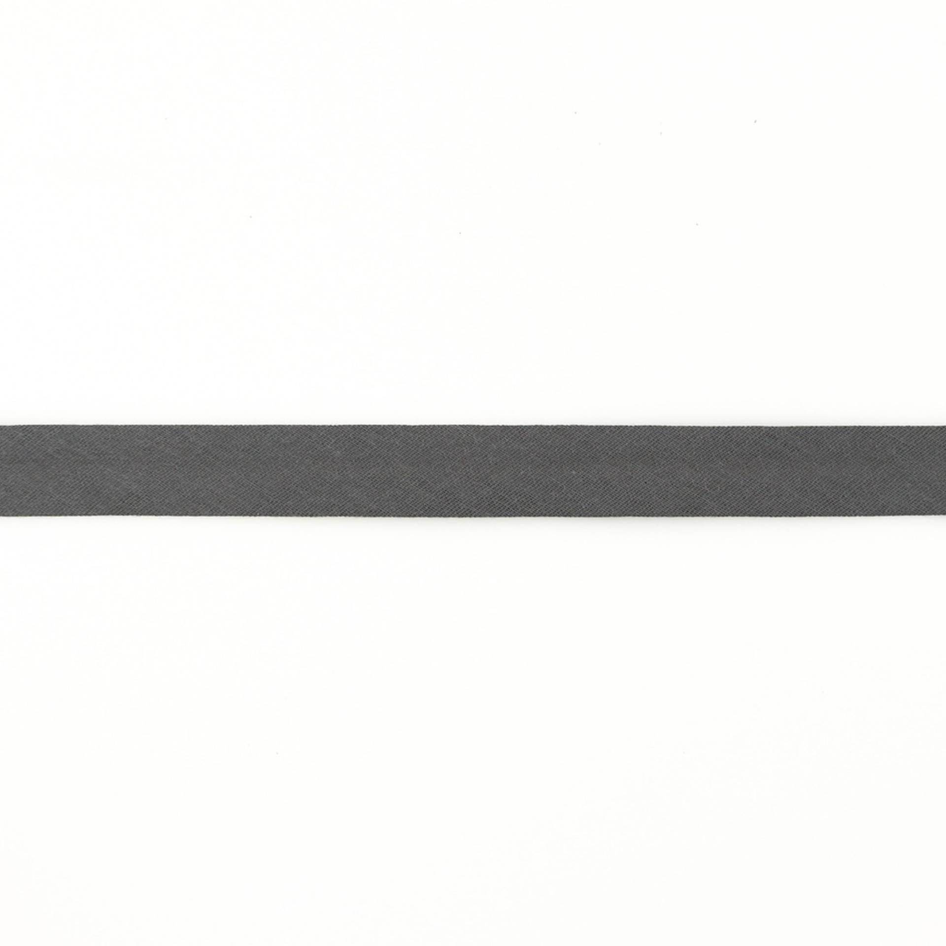 Musselin Schrägband 20mm, dunkelgrau von Stoffe Hemmers