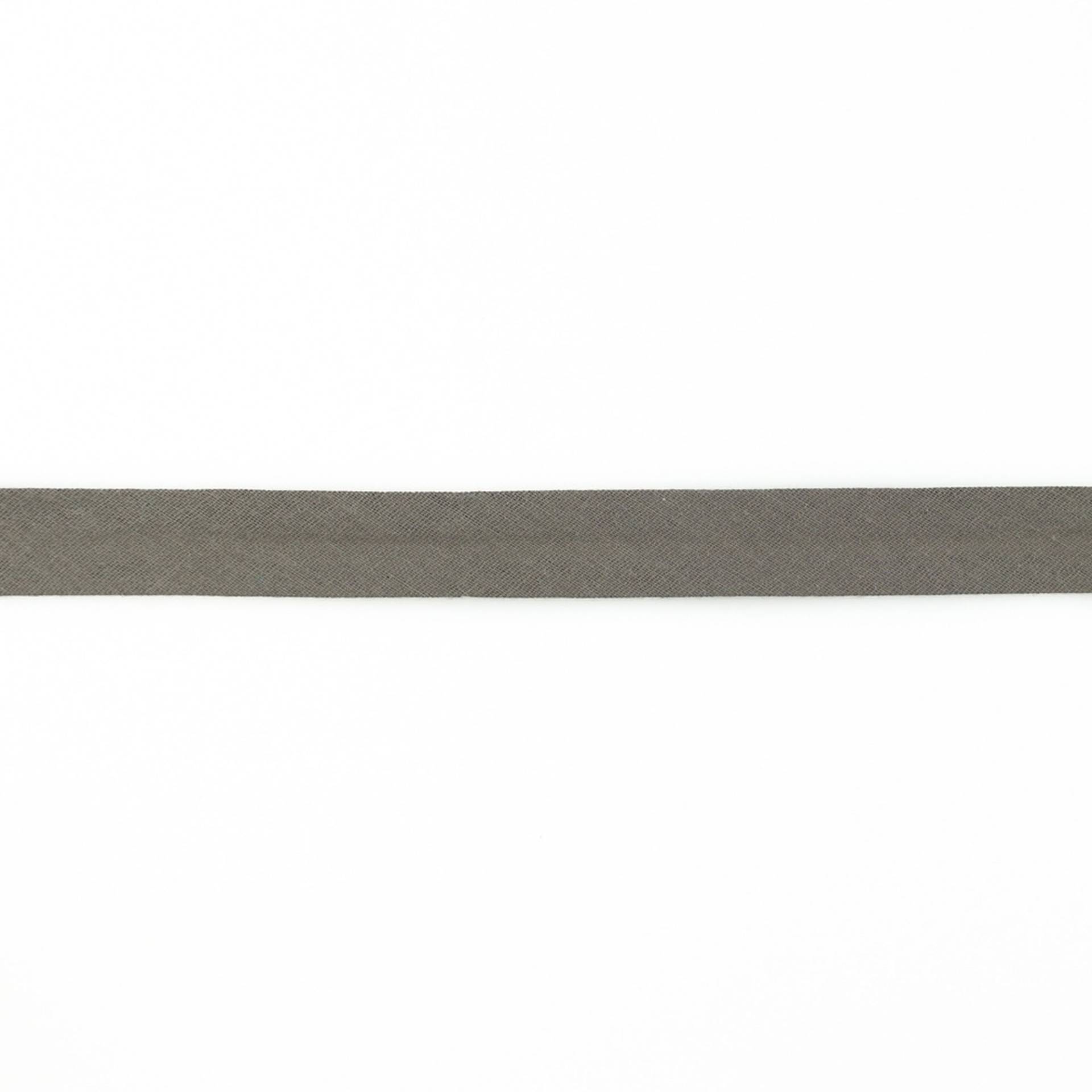 Musselin Schrägband 20mm, dunkeltaupe von Stoffe Hemmers