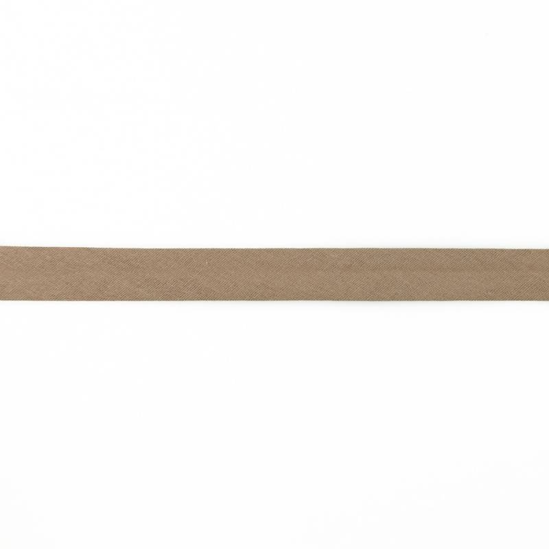 Musselin Schrägband 20mm, hellbraun von Stoffe Hemmers