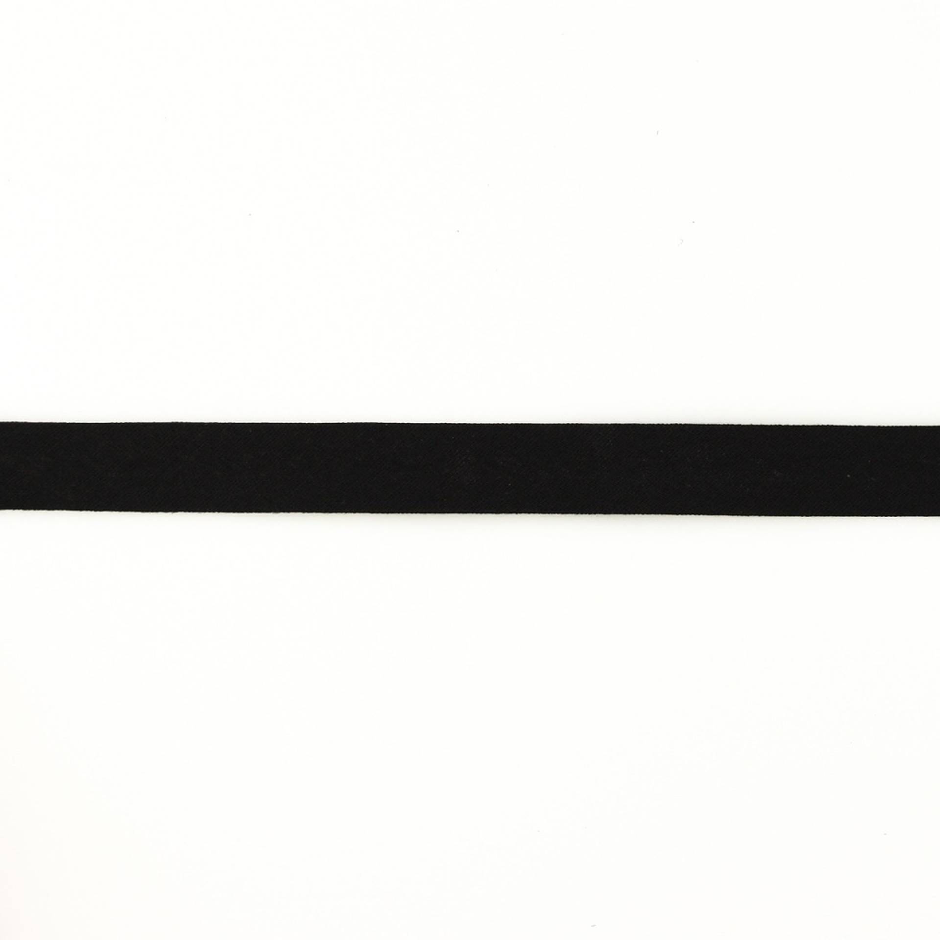 Musselin Schrägband 20mm, schwarz von Stoffe Hemmers