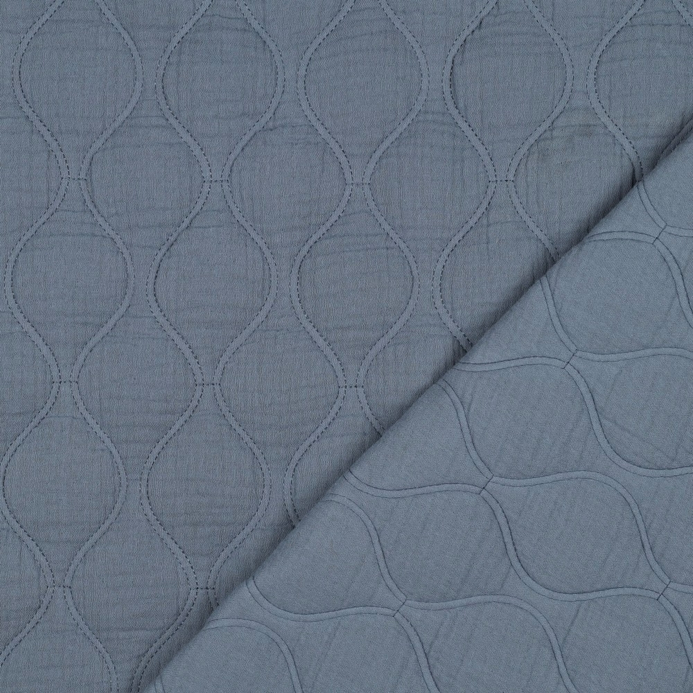 Musselin Stepper, jeansblau von Stoffe Hemmers