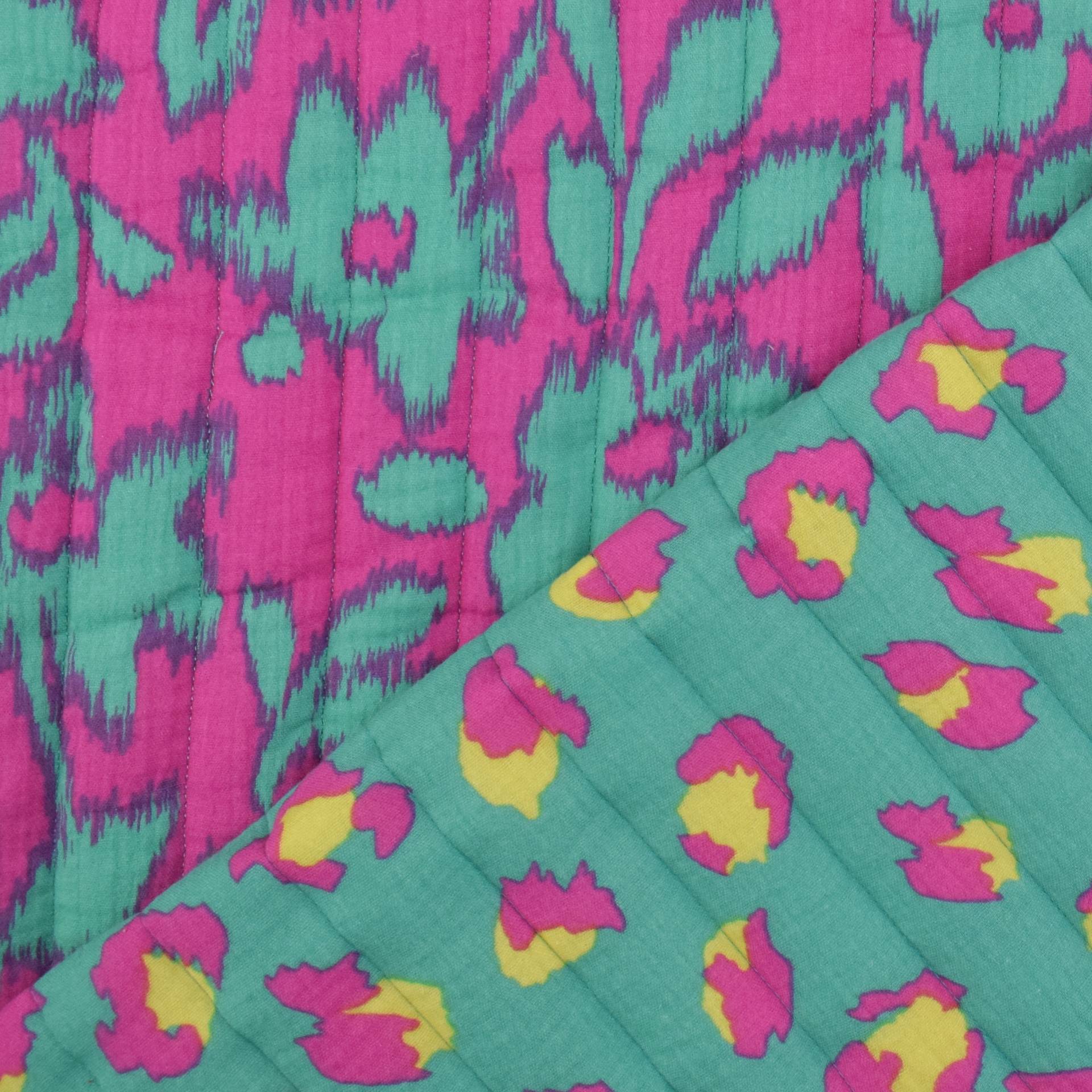 Musselin Stepper Doubleface Wildside Flowers, pink von Stoffe Hemmers