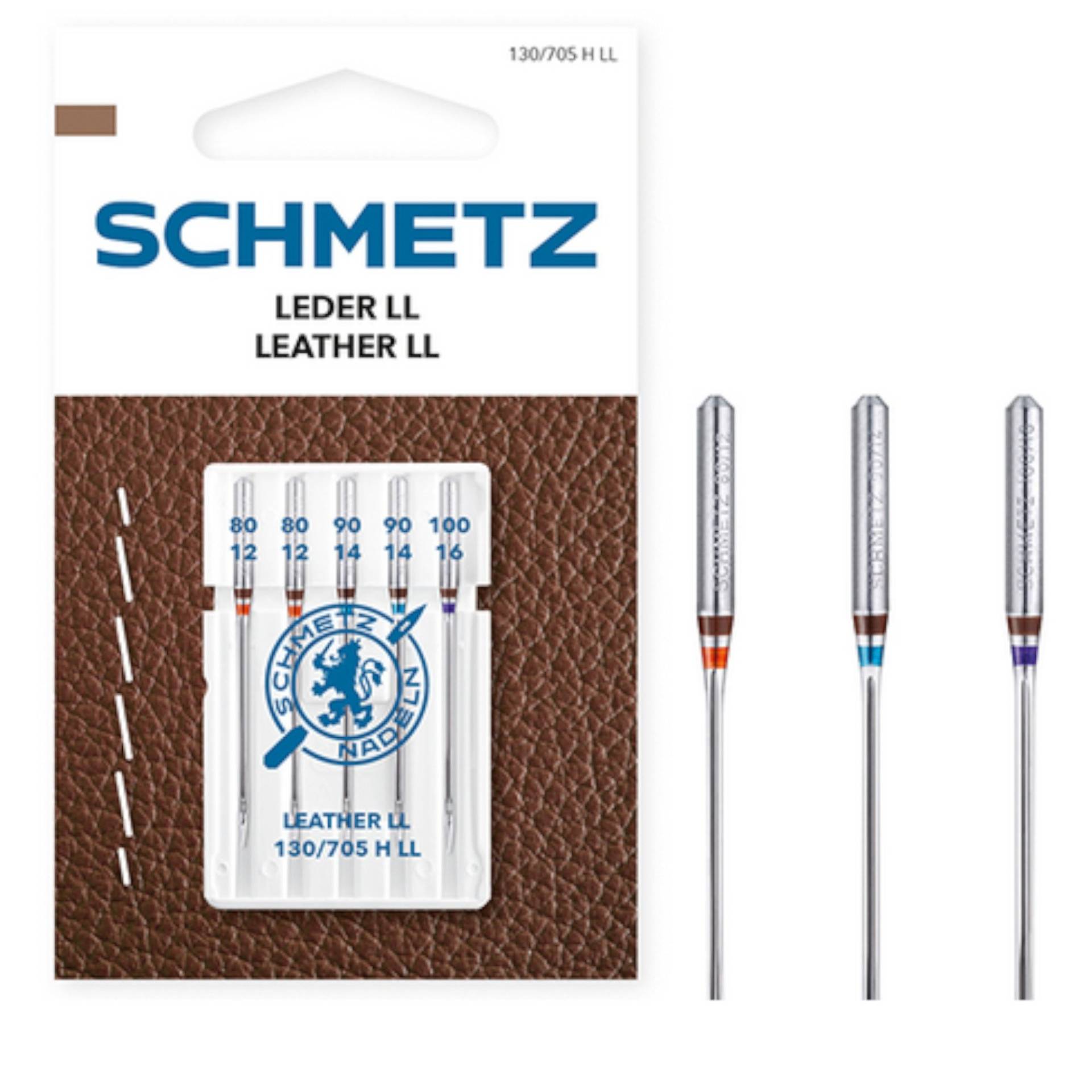 Schmetz Nähmaschinennadel 130/705 H-LL, Leder 80 - 100 von Stoffe Hemmers