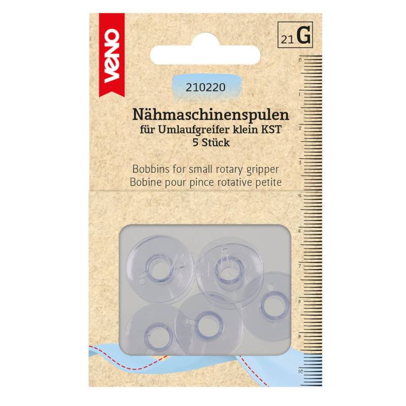 Nähmaschinenspulen für Umlaufgreifer klein KST, Ø 21,2 mm x 9,2 mm von Stoffe Hemmers