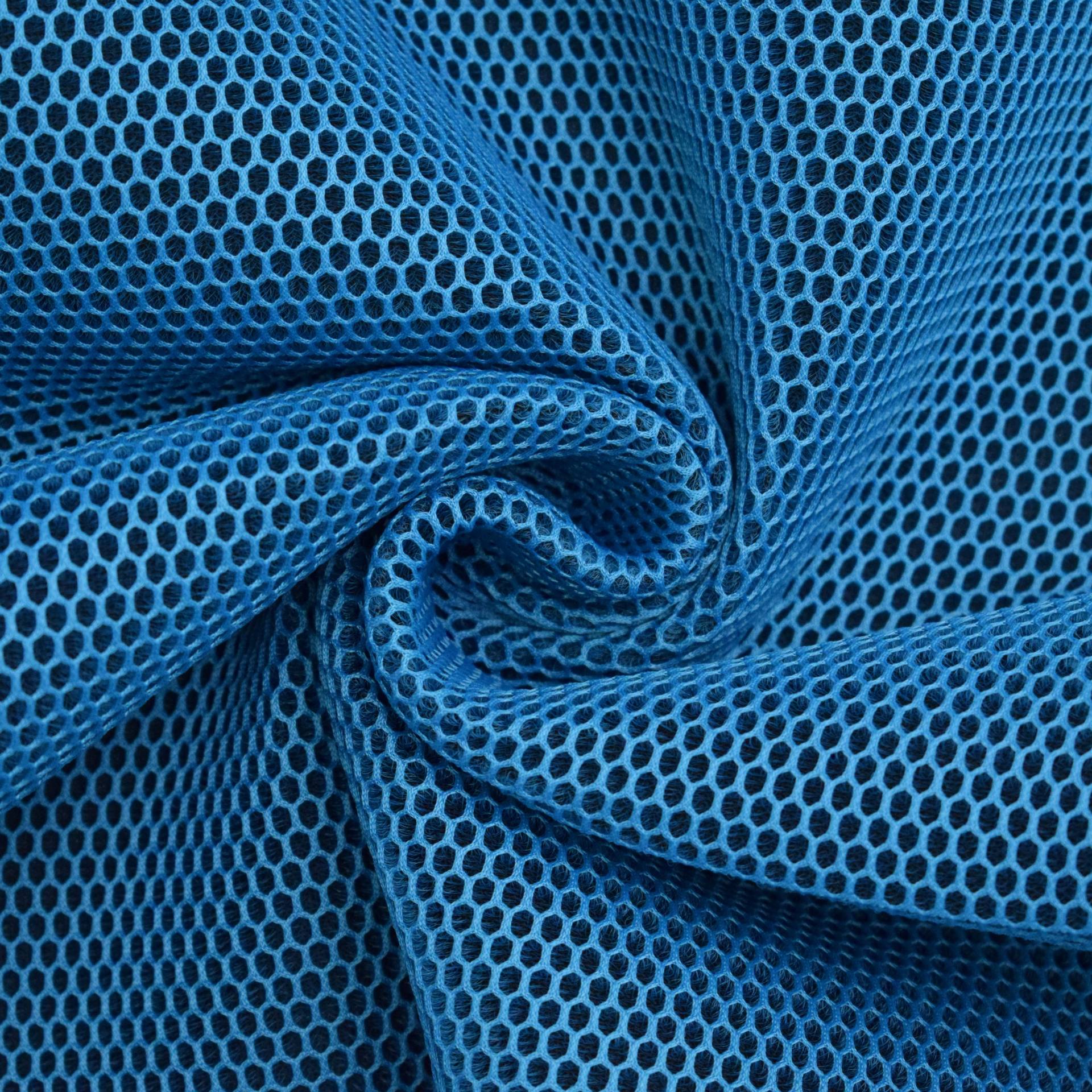 Netzstoff 3D mit Geweberücken, türkis Netzstoff 3D mit Geweberücken, türkis von Stoffe Hemmers