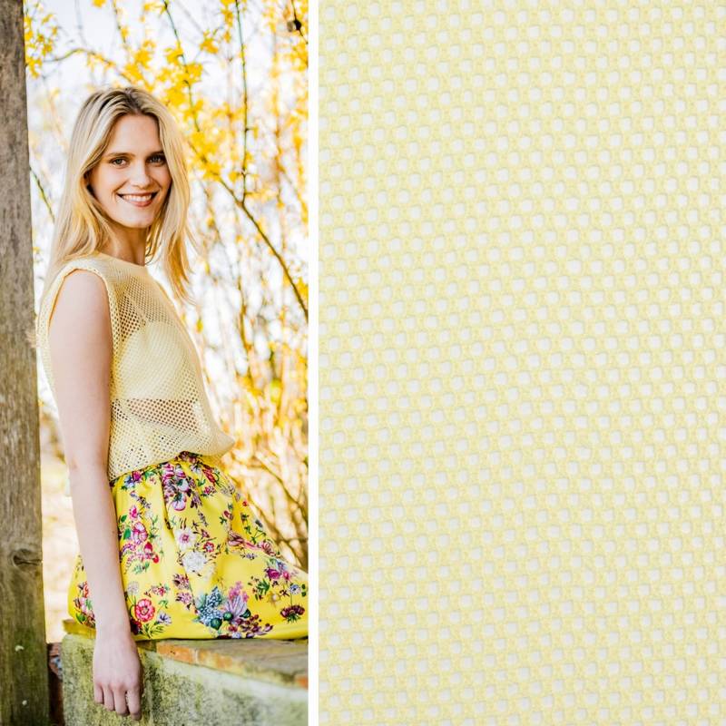 Netzstoff fish net Fibre Mood, gelb von Stoffe Hemmers