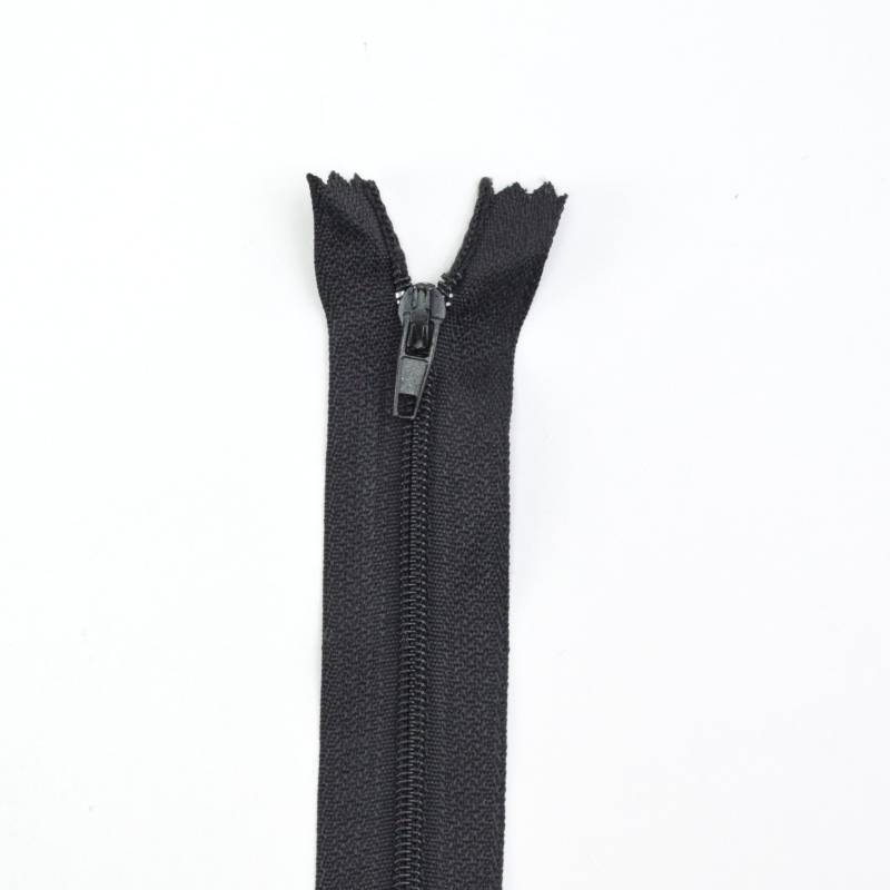 Nicht teilbarer Reißverschluss 25 cm, schwarz von Stoffe Hemmers