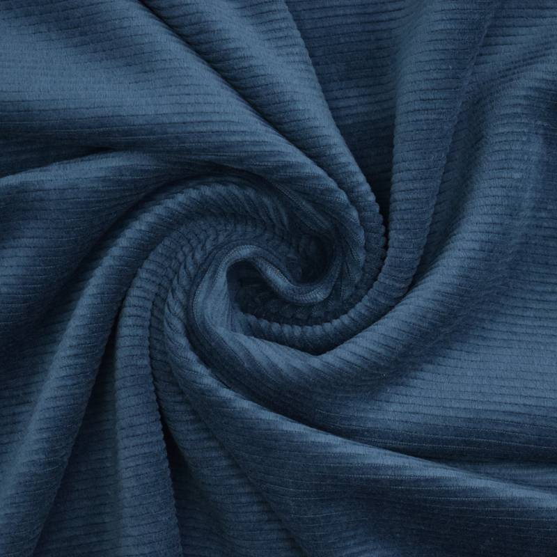 Nicki Cordjersey, dunkelblau von Stoffe Hemmers
