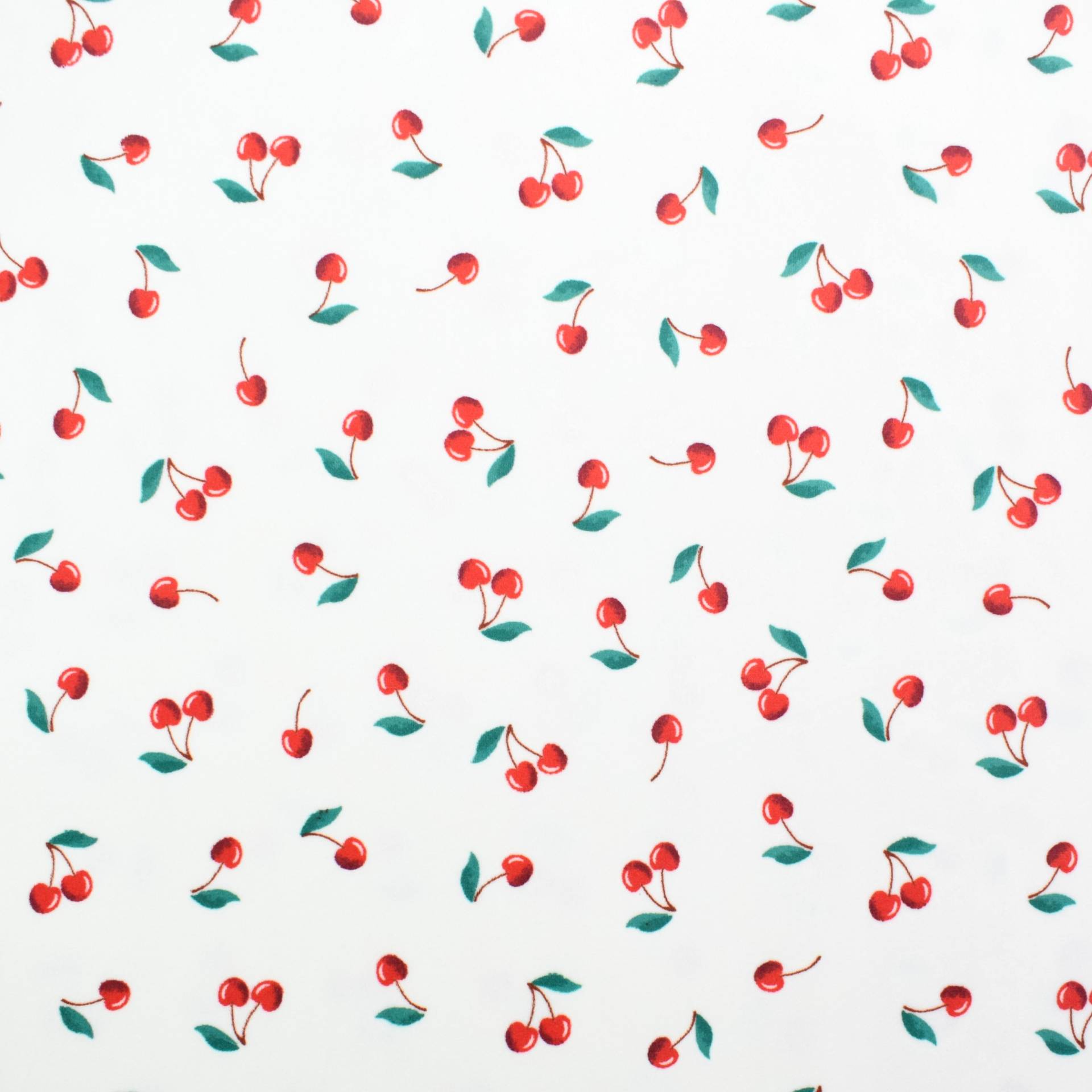 Nicki-Fleece Cherries, wollweiss Nicki-Fleece Cherries, wollweiss von Stoffe Hemmers