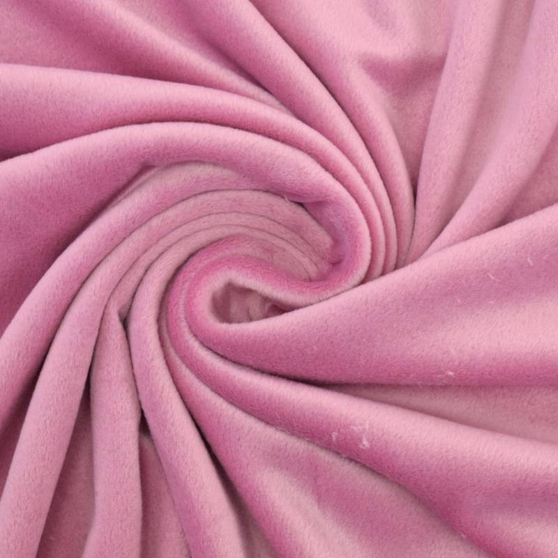 Nicki-Fleece uni, altrosa von Stoffe Hemmers