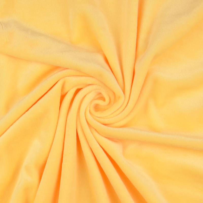 Nicki-Fleece uni, hellgelb von Stoffe Hemmers