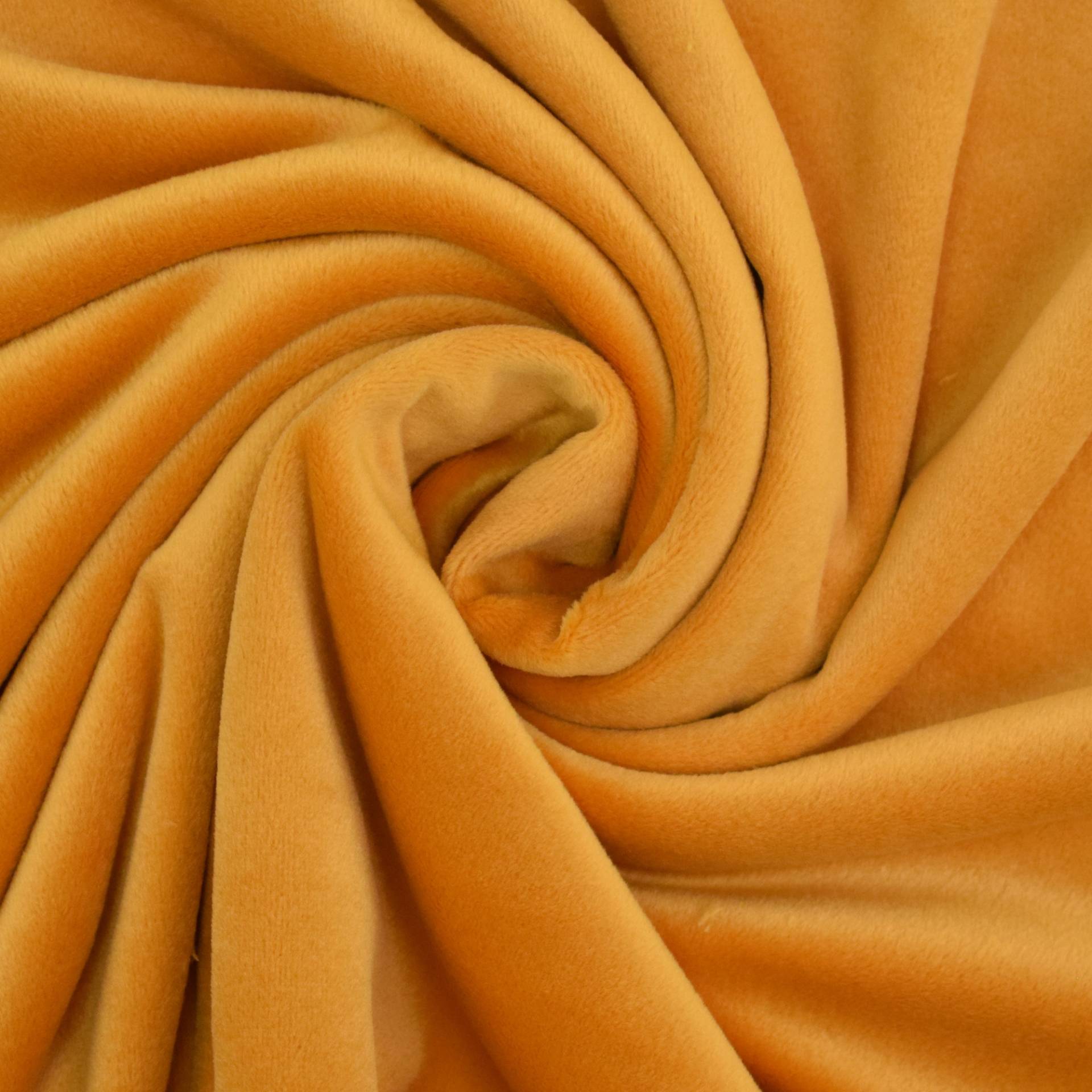 Nicki-Fleece uni, honiggelb Nicki-Fleece uni, honiggelb von Stoffe Hemmers