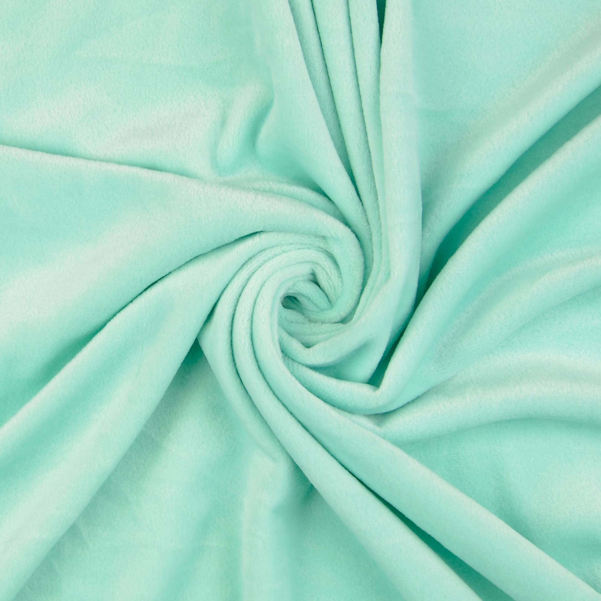 Nicki-Fleece uni, mint Nicki-Fleece uni, mint von Stoffe Hemmers