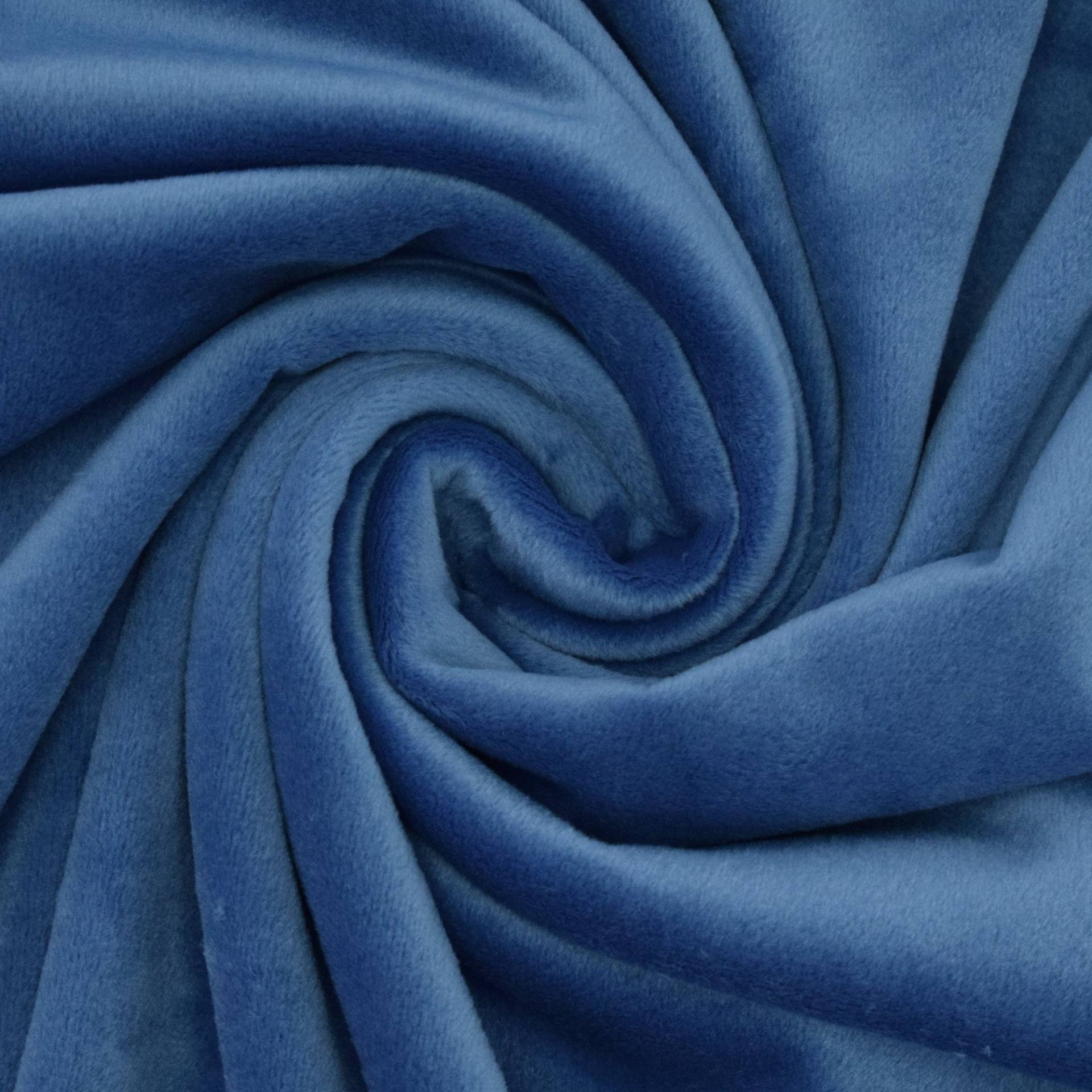 Nicki-Fleece uni, mittelblau Nicki-Fleece uni, mittelblau von Stoffe Hemmers