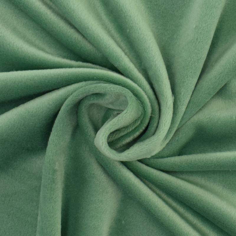 Nicki-Fleece uni, pastellgrün von Stoffe Hemmers