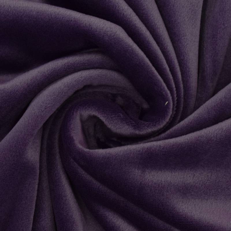 Nicki-Fleece uni, pflaume von Stoffe Hemmers