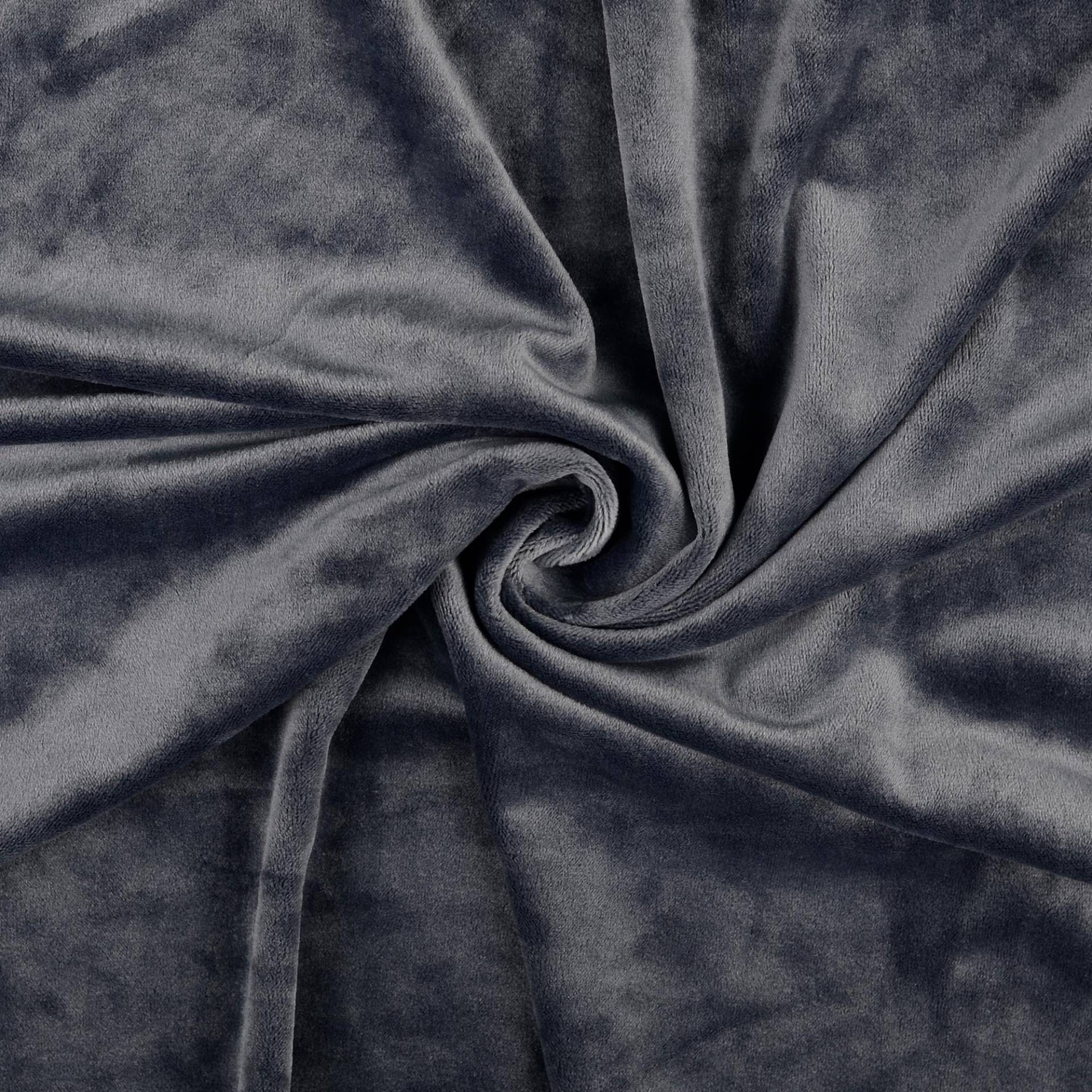 Nicki Stoff Ice Velvet Cloudy, dunkelgrau Nicki Stoff Ice Velvet Cloudy, dunkelgrau von Stoffe Hemmers
