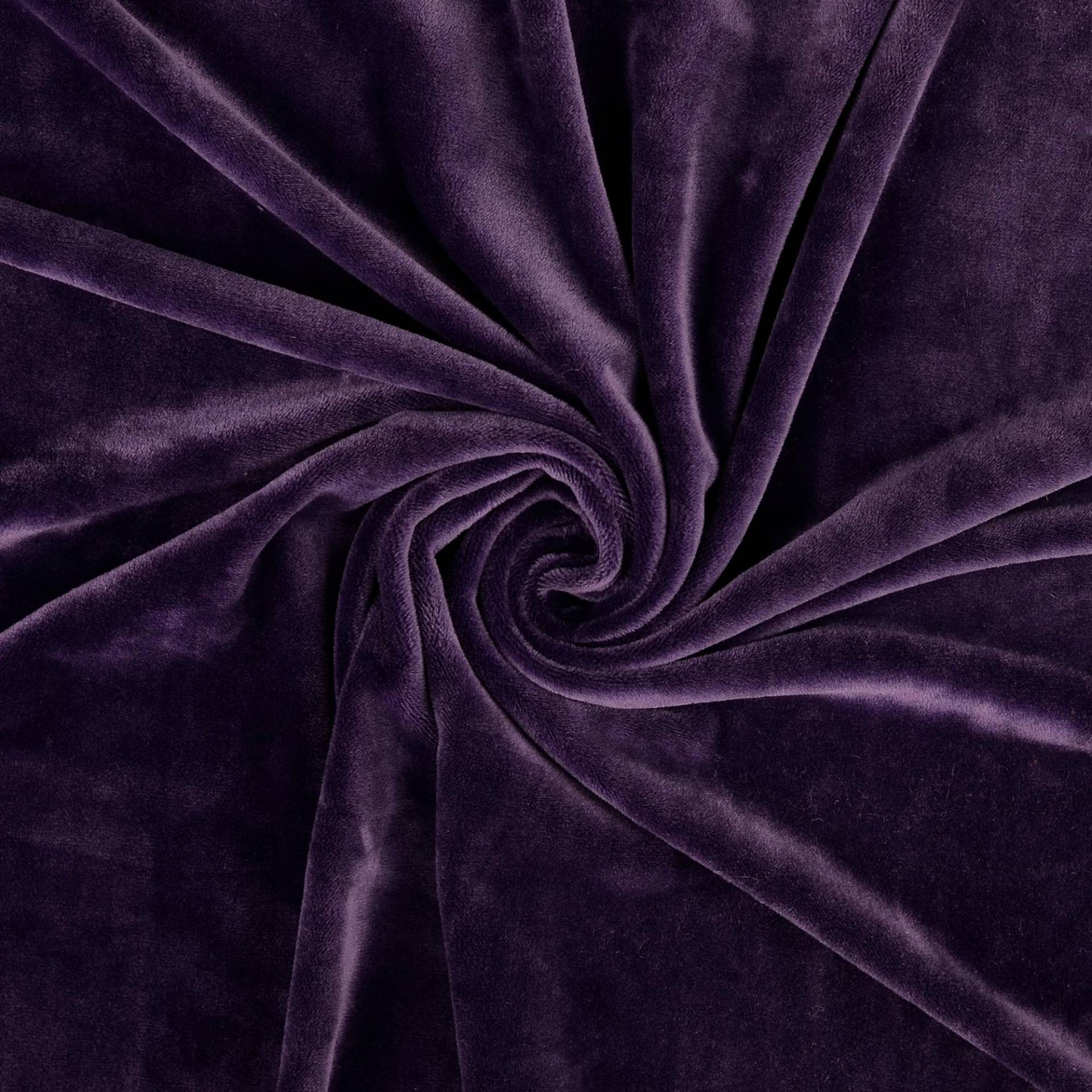 Nicki Stoff Ice Velvet Cloudy, dunkellila Nicki Stoff Ice Velvet Cloudy, dunkellila von Stoffe Hemmers
