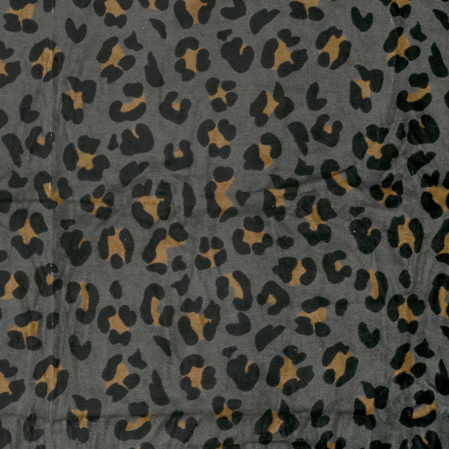 Nickistoff Leopard, dunkelgrau von Stoffe Hemmers