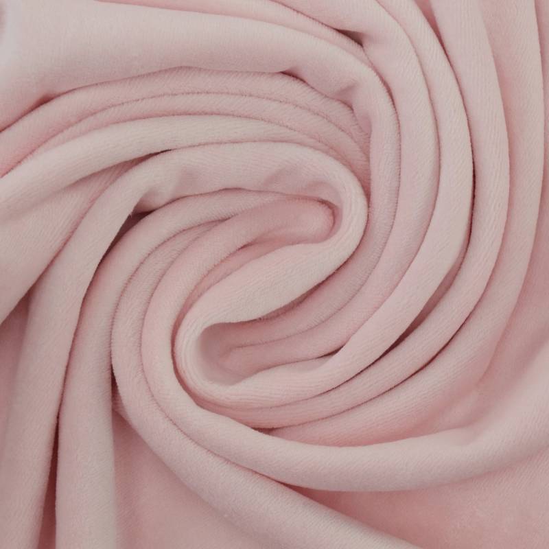 Nickistoff uni, babyrosa von Stoffe Hemmers