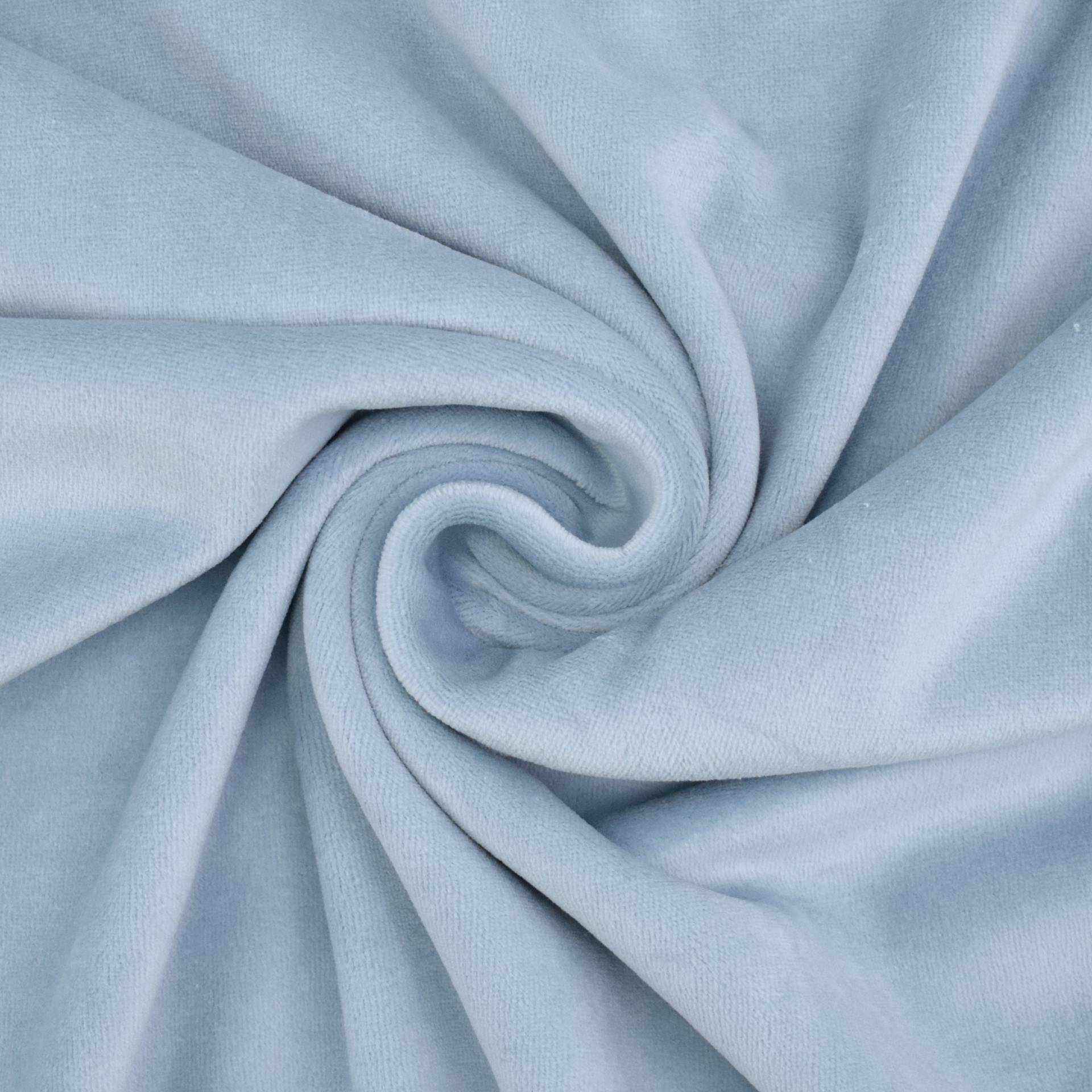 Nickistoff uni, himmelblau von Stoffe Hemmers