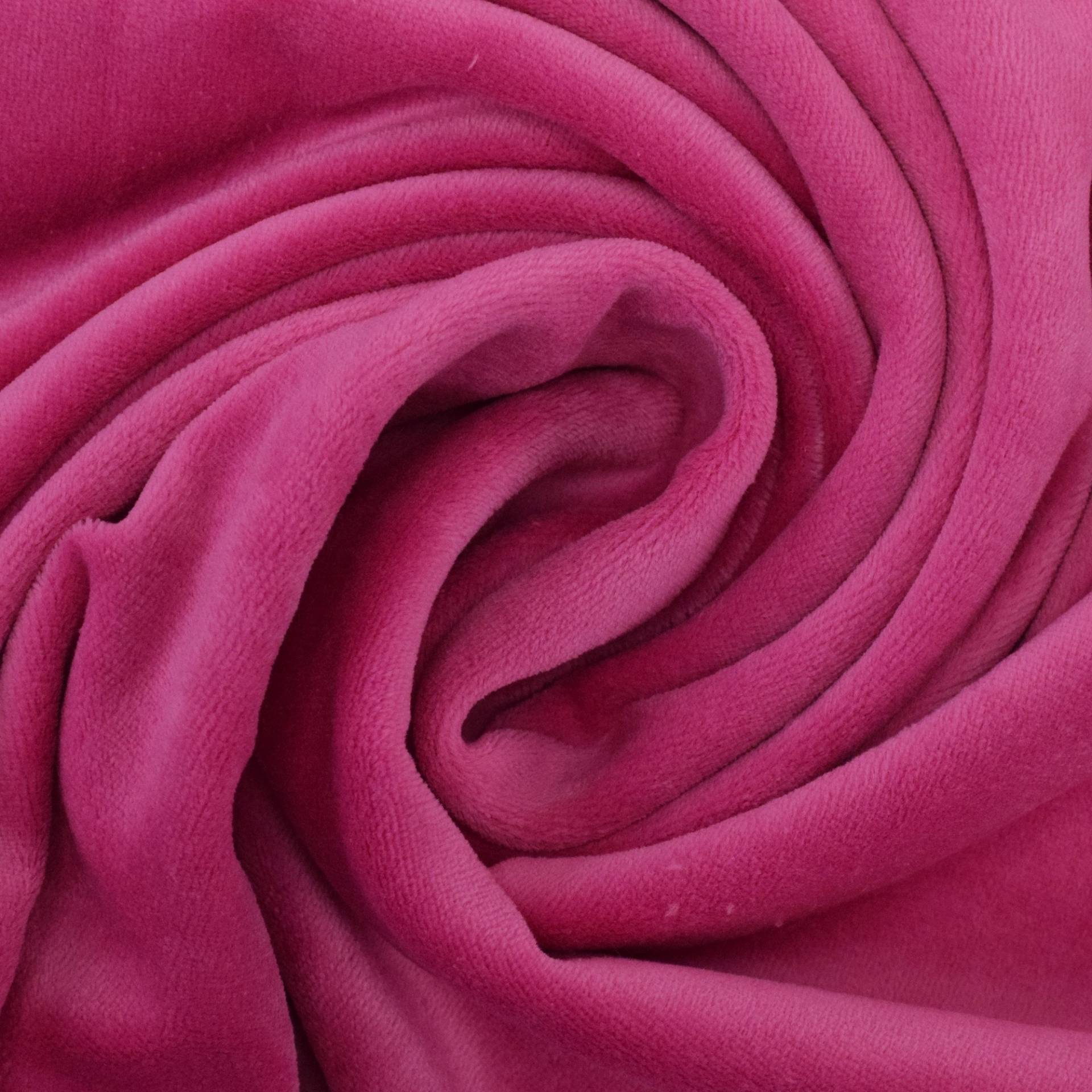 Nickistoff uni, pink von Stoffe Hemmers