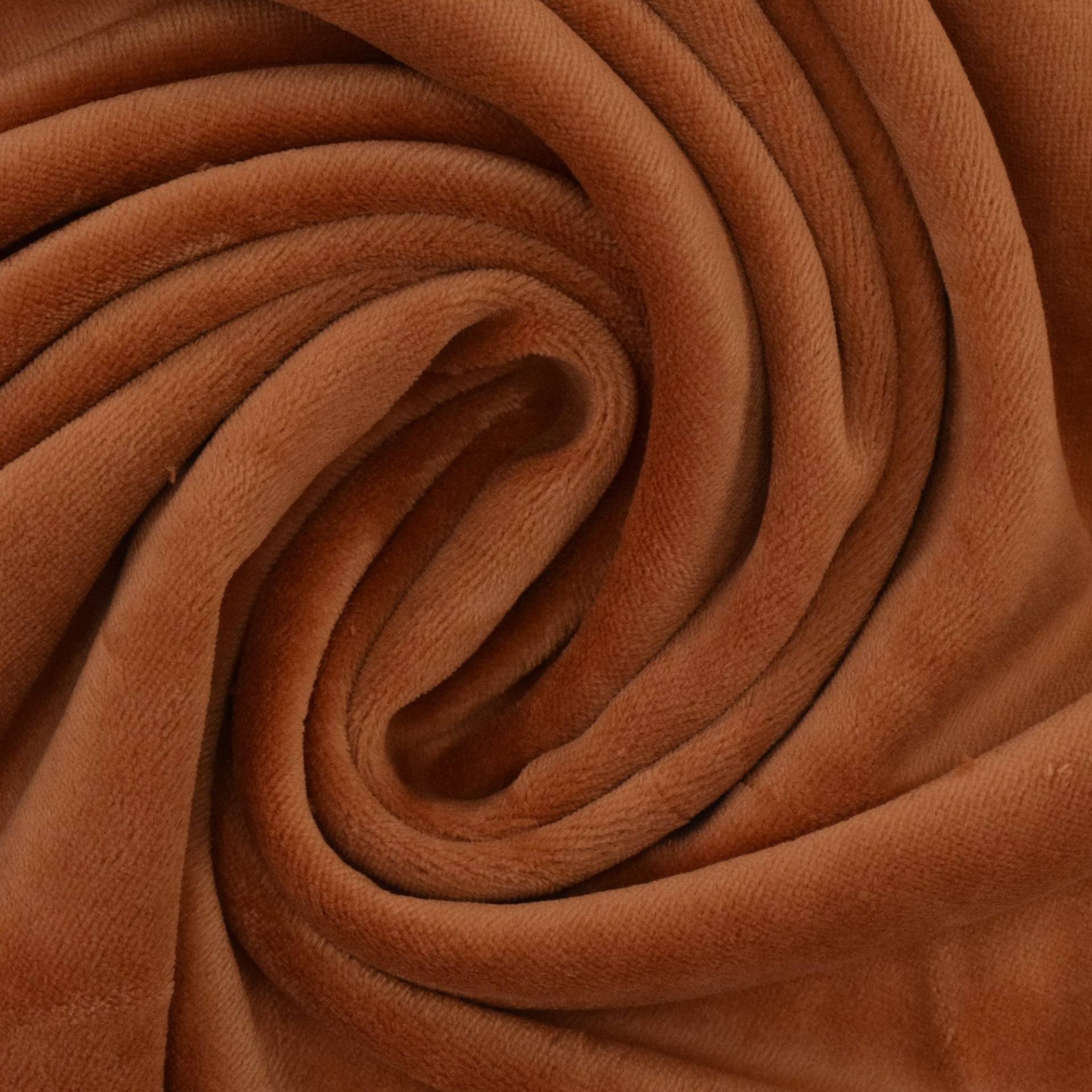 Nickistoff uni, rostorange von Stoffe Hemmers