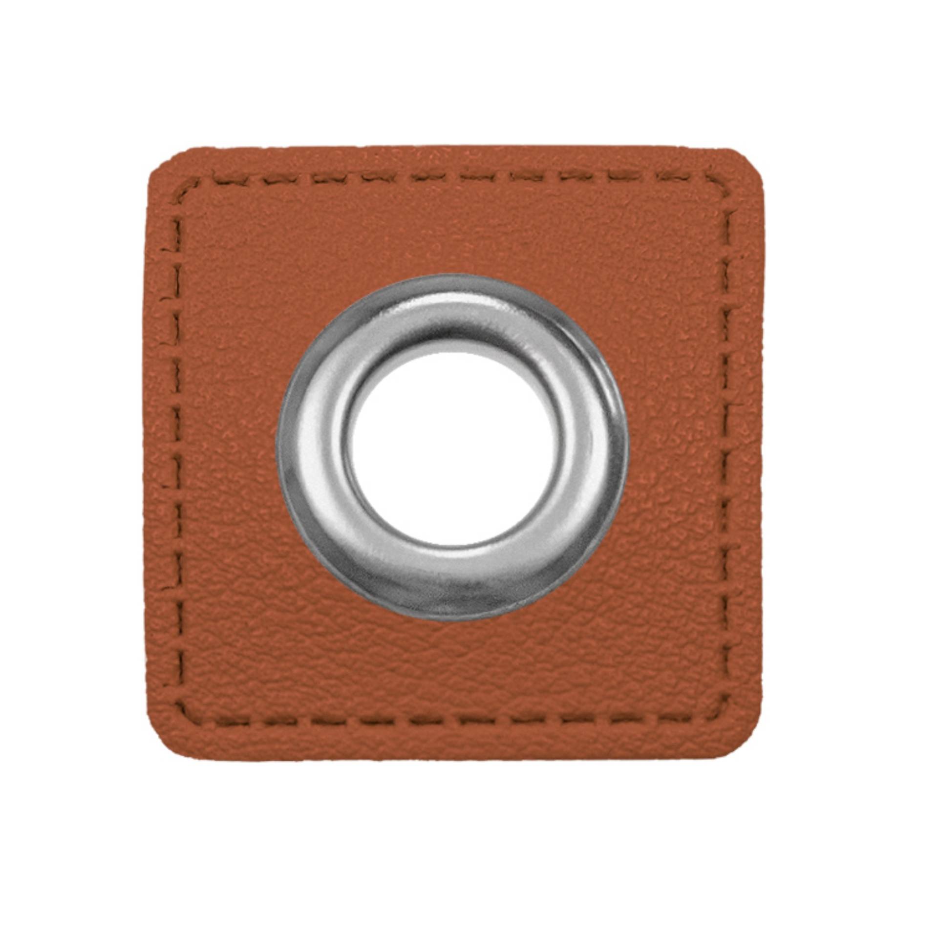 Ösen-Patch Lederimitat, cognac Ösen-Patch Lederimitat, cognac von Stoffe Hemmers