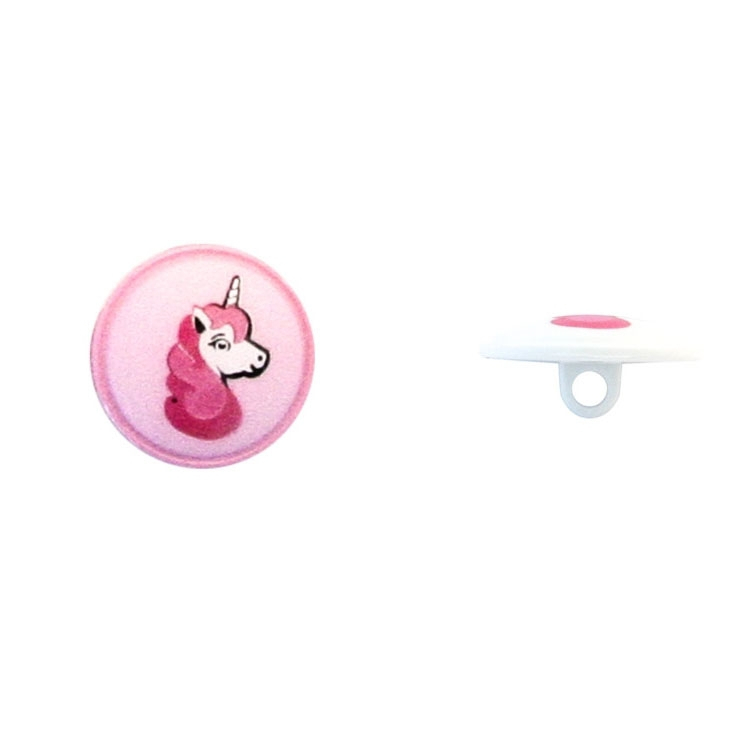 Ösenknopf Einhorn, rosa 18 mm Ösenknopf Einhorn, rosa 18 mm von Stoffe Hemmers
