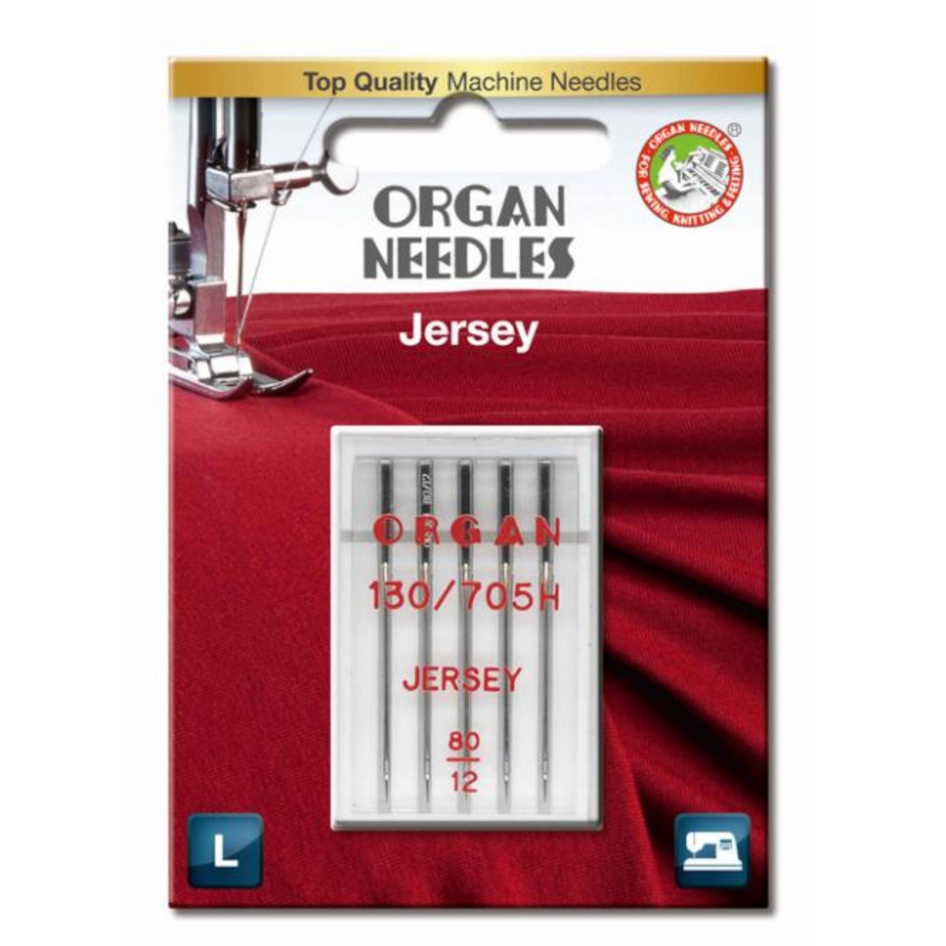 Organ Nähmaschinennadeln 130/705 H, Jersey 80 von Stoffe Hemmers