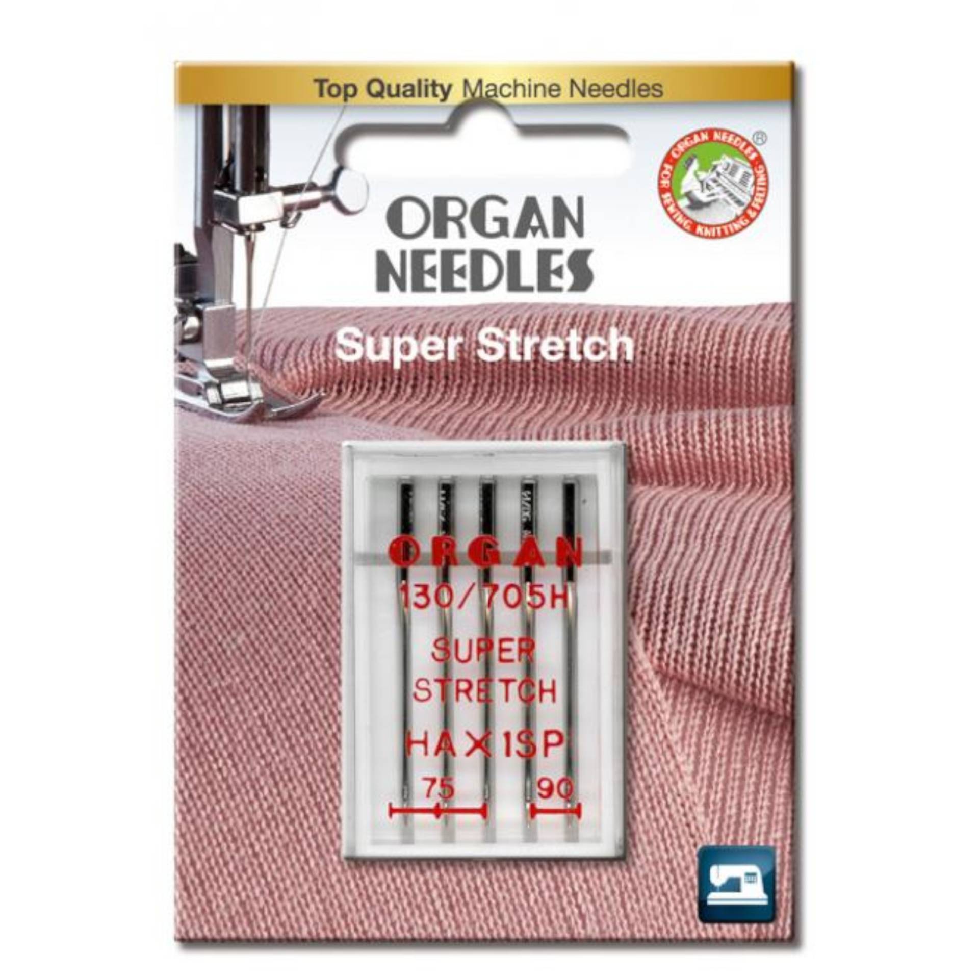 Organ Nähmaschinennadeln Super Stretch 75-90 Organ Nähmaschinennadeln Super Stretch 75-90 von Stoffe Hemmers