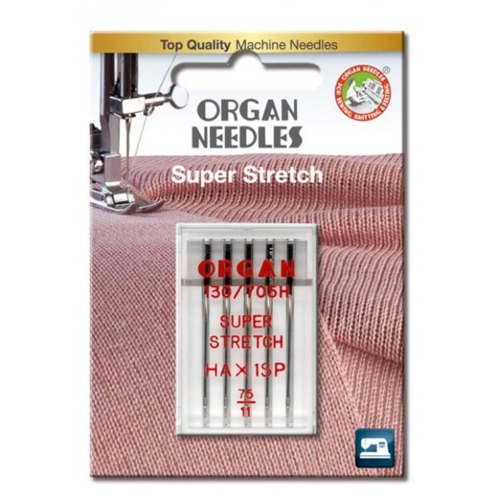 Organ Nähmaschinennadeln Super Stretch 75 von Stoffe Hemmers