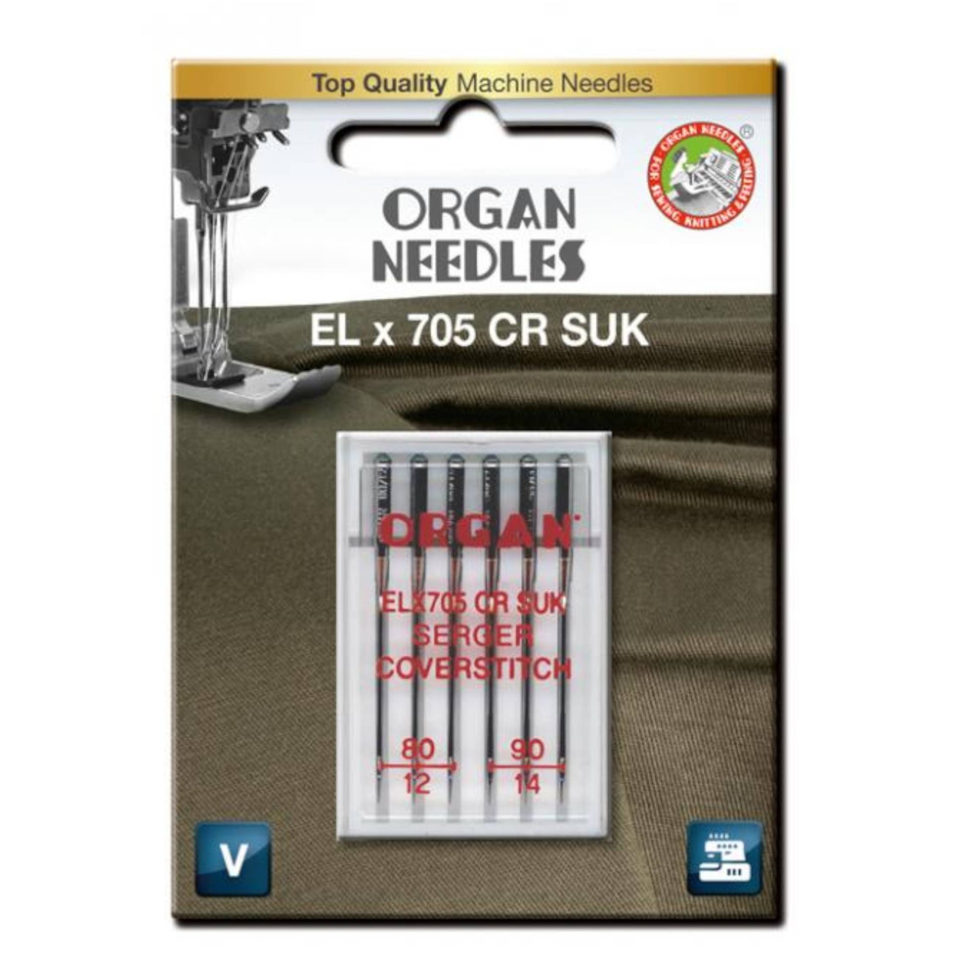Organ Overlocknadeln ELX 705, 80-90 von Stoffe Hemmers